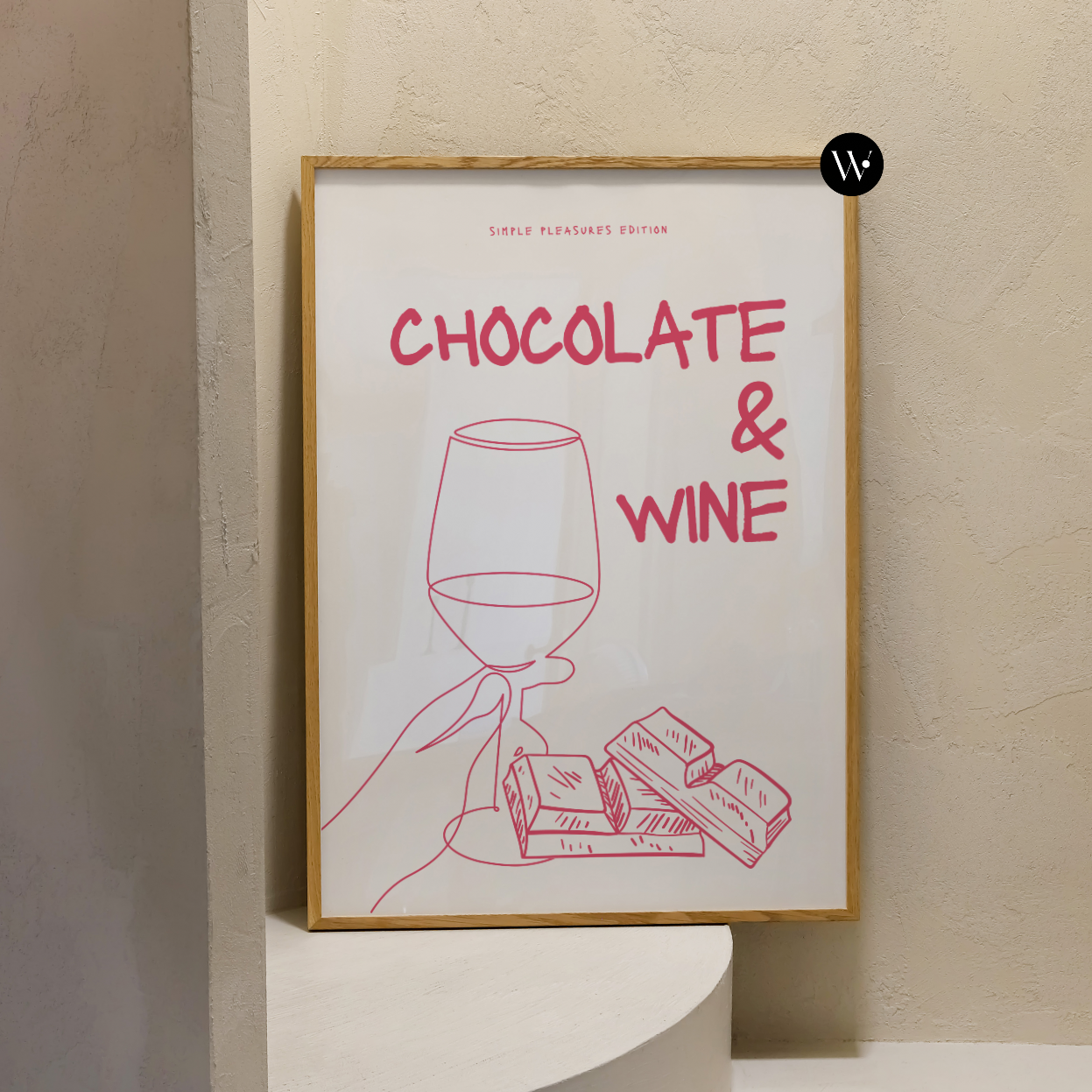 Chocolate & Wine Poster Print | Simple Pleasures Edition