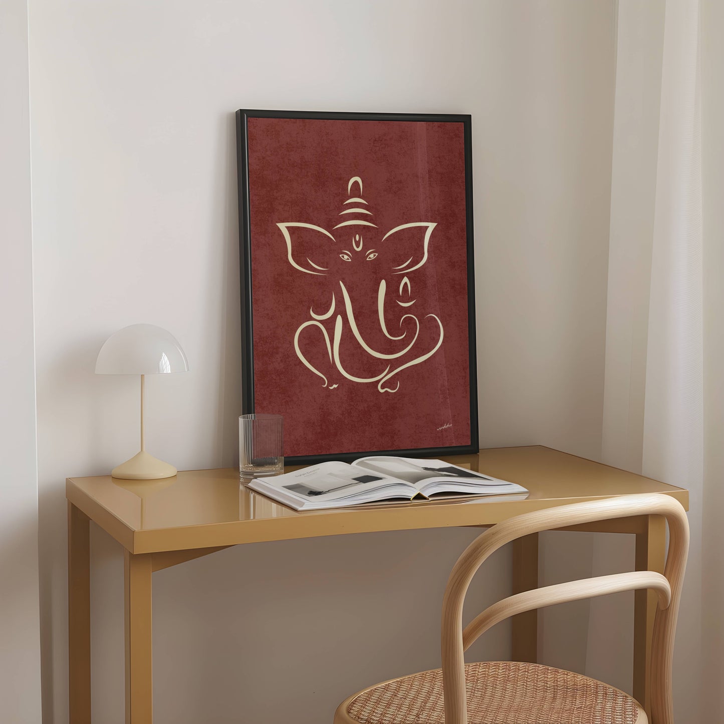 LINES OF GANESH PRINT