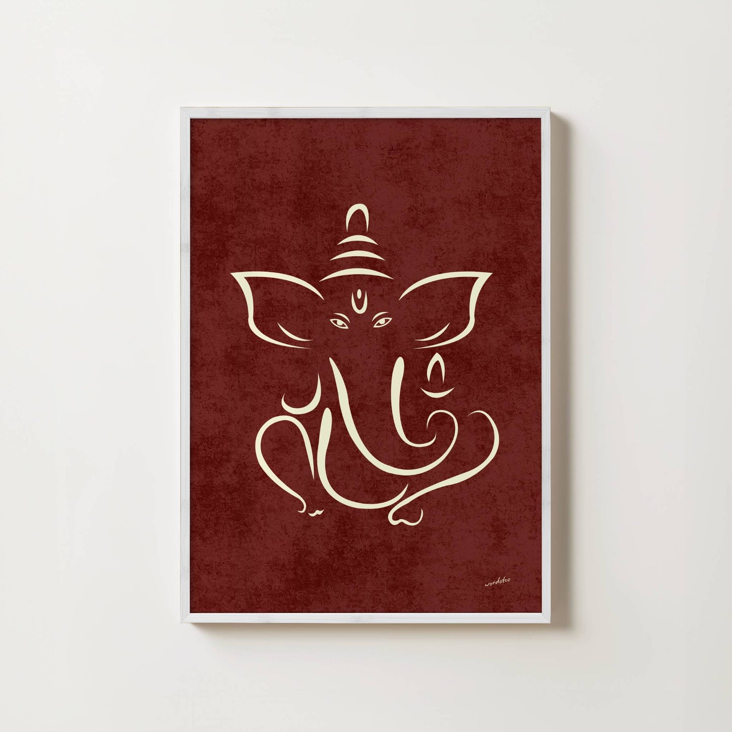 LINES OF GANESH PRINT