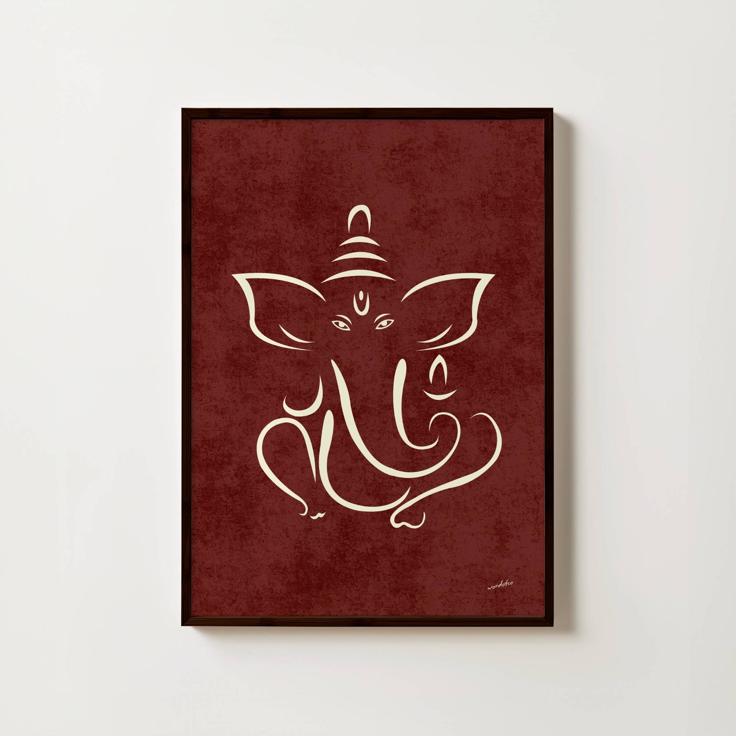LINES OF GANESH PRINT