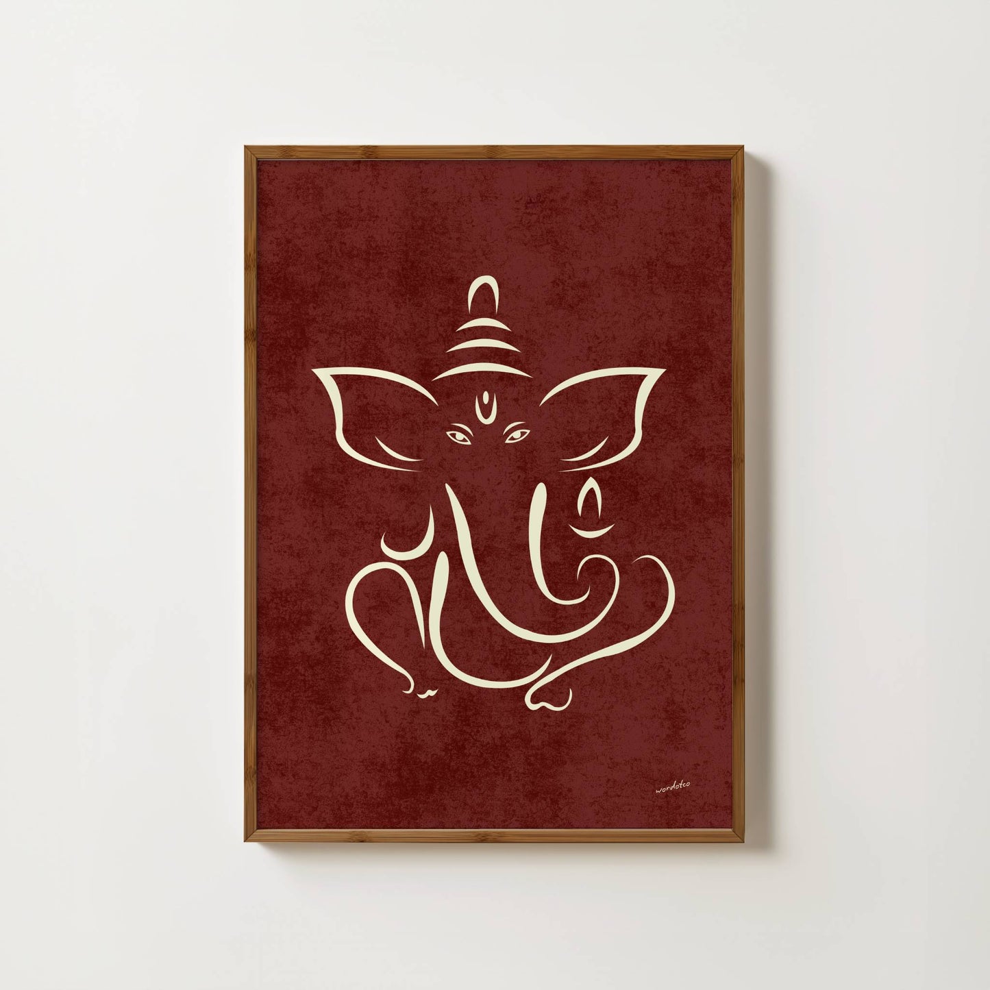 LINES OF GANESH PRINT