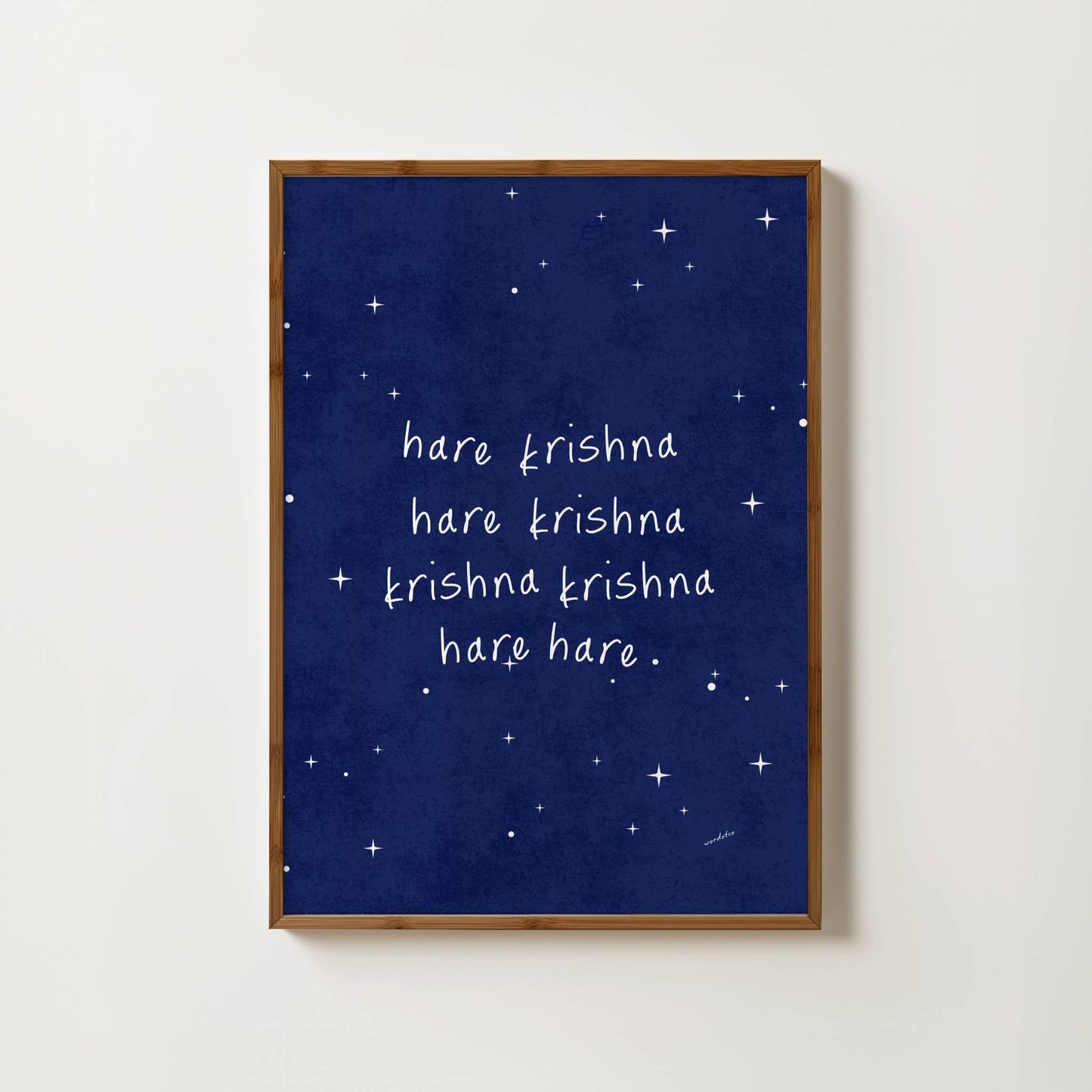NURSERY MIDNIGHT HARE KRISHNA PRINT