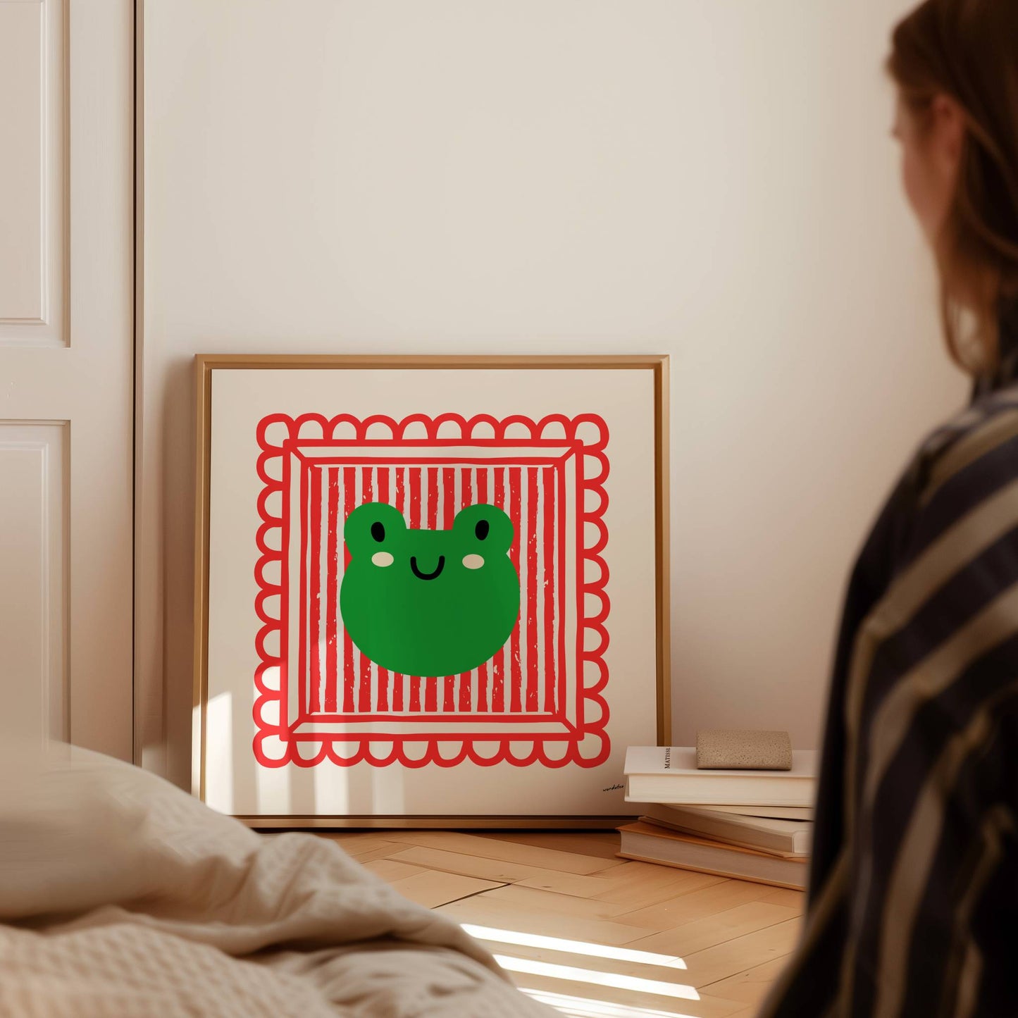 PLAYFUL FROG PRINT
