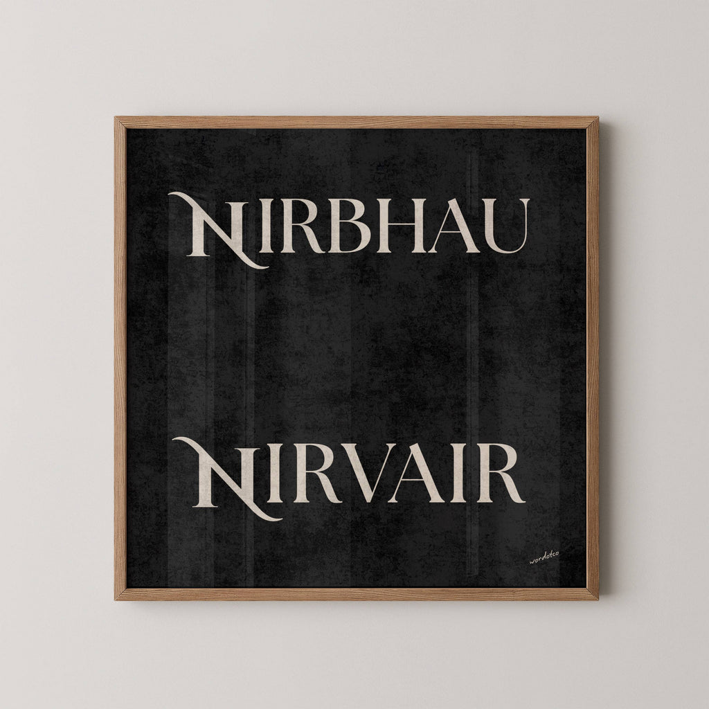 BLACK NIRBHAU NIRVAIR PRINT