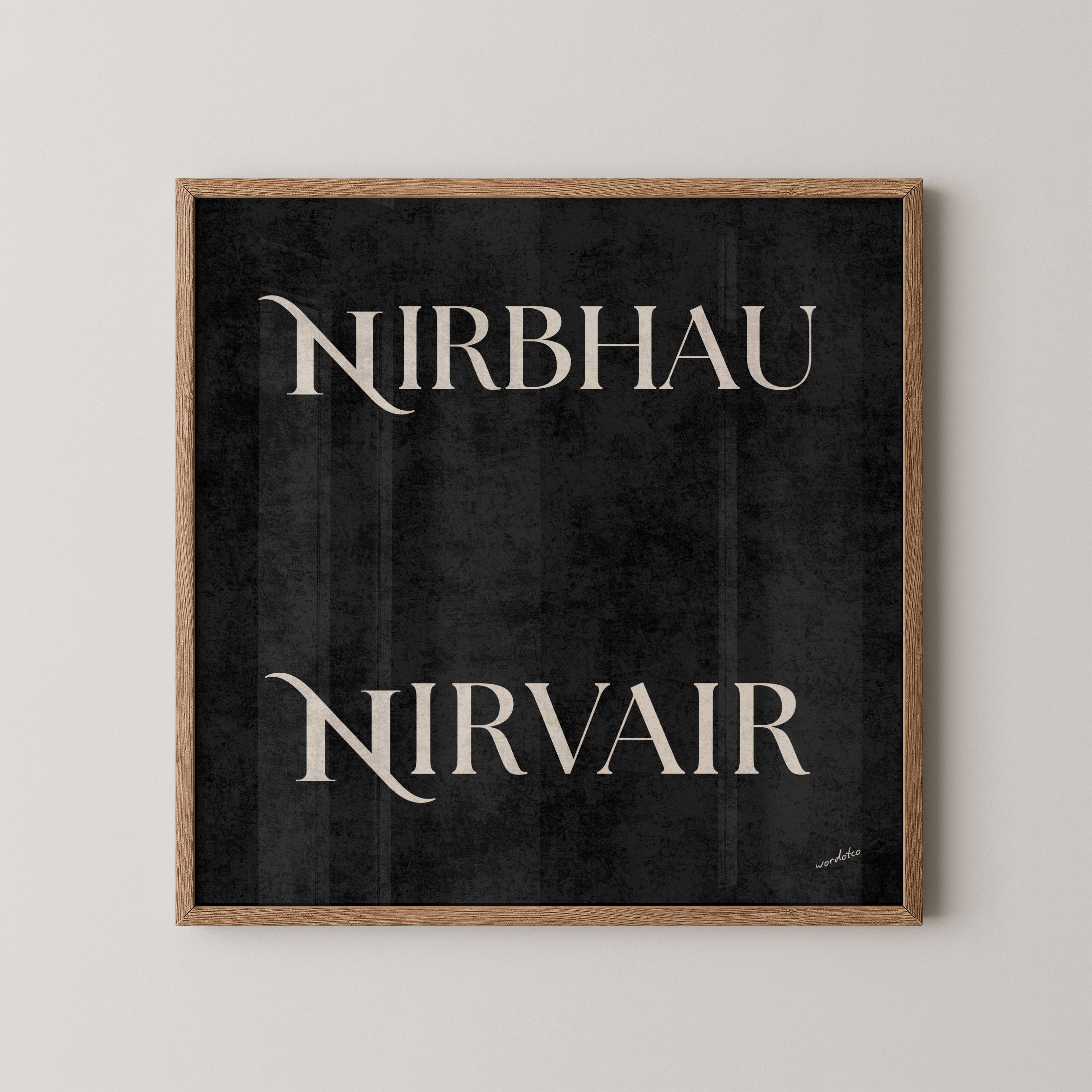 BLACK NIRBHAU NIRVAIR PRINT