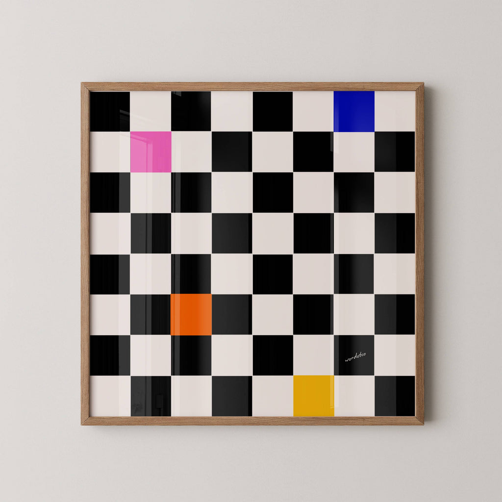 COLOUR CHECKERED PRINT