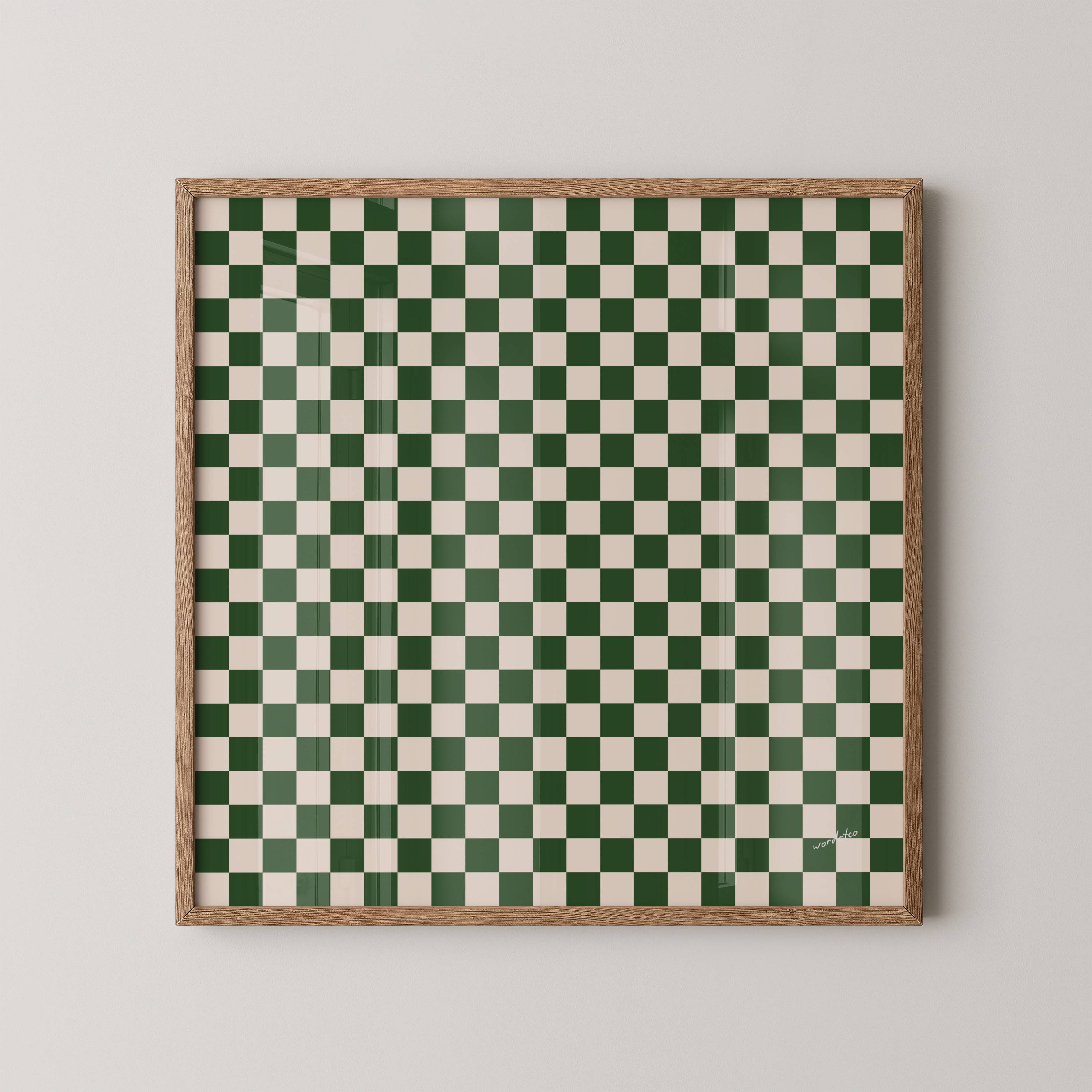 GREEN CHECKERED PRINT
