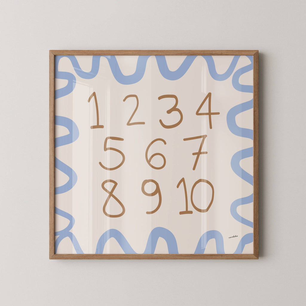 ENGLISH NUMBER CHART PRINT