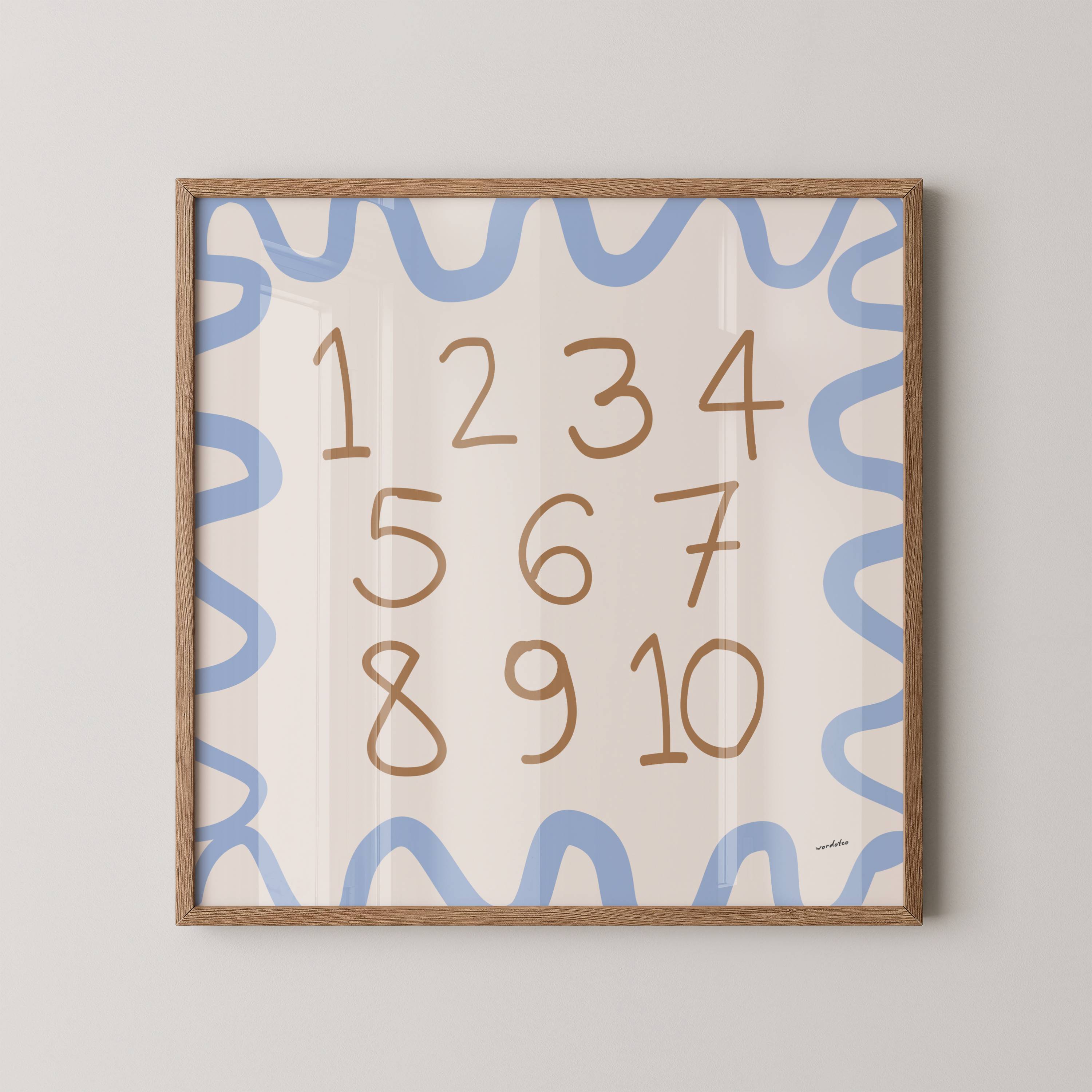 ENGLISH NUMBER CHART PRINT