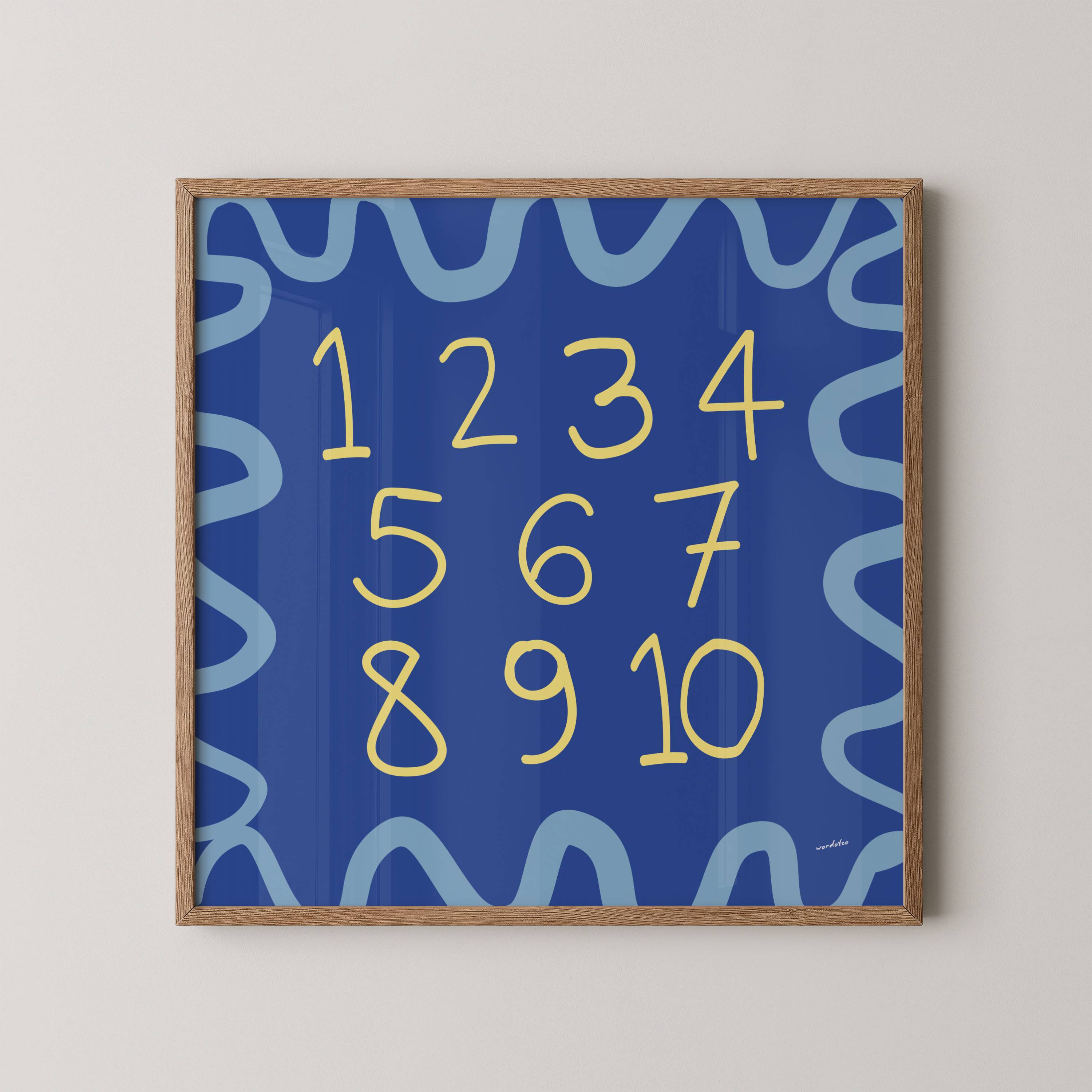 ENGLISH NUMBER CHART PRINT