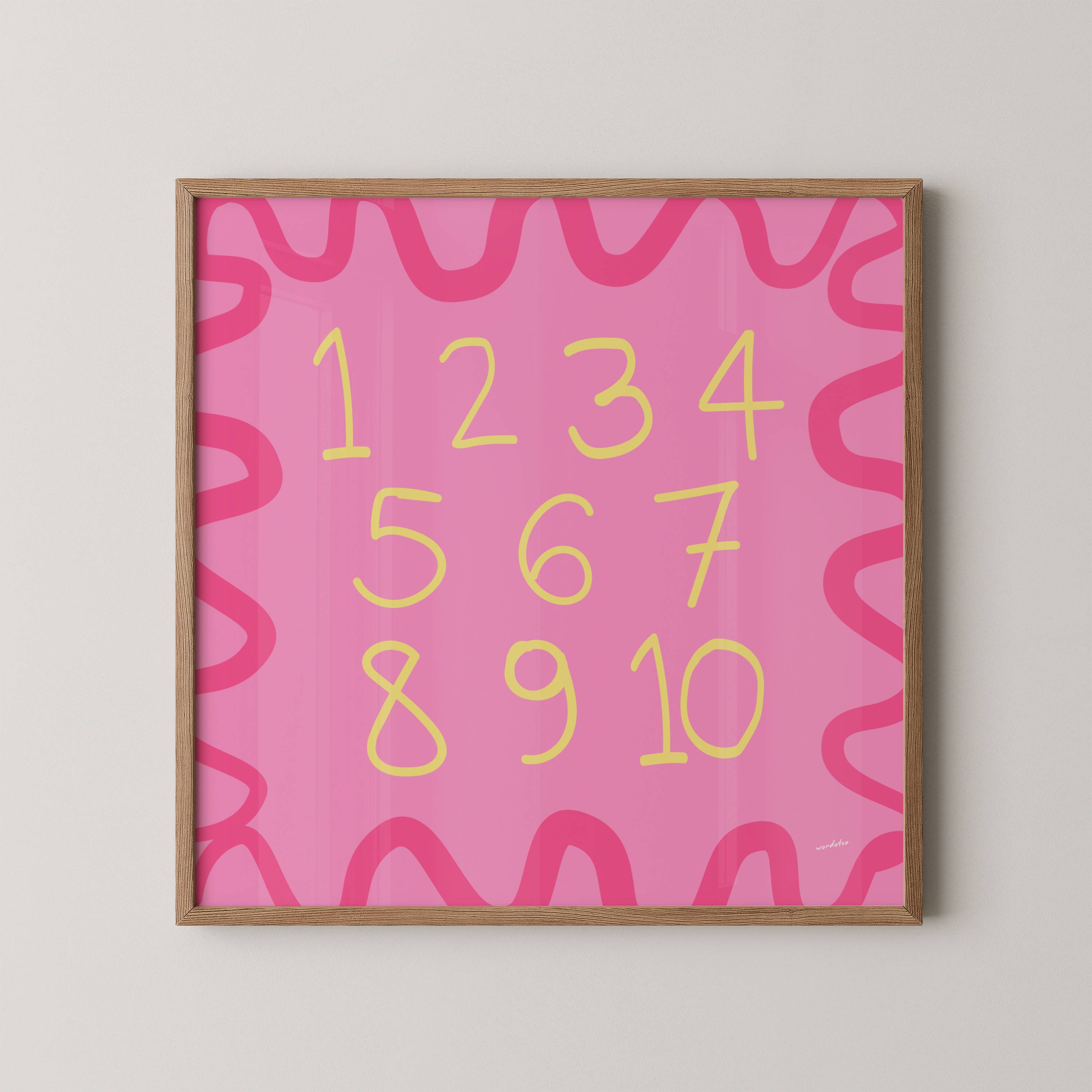 ENGLISH NUMBER CHART PRINT