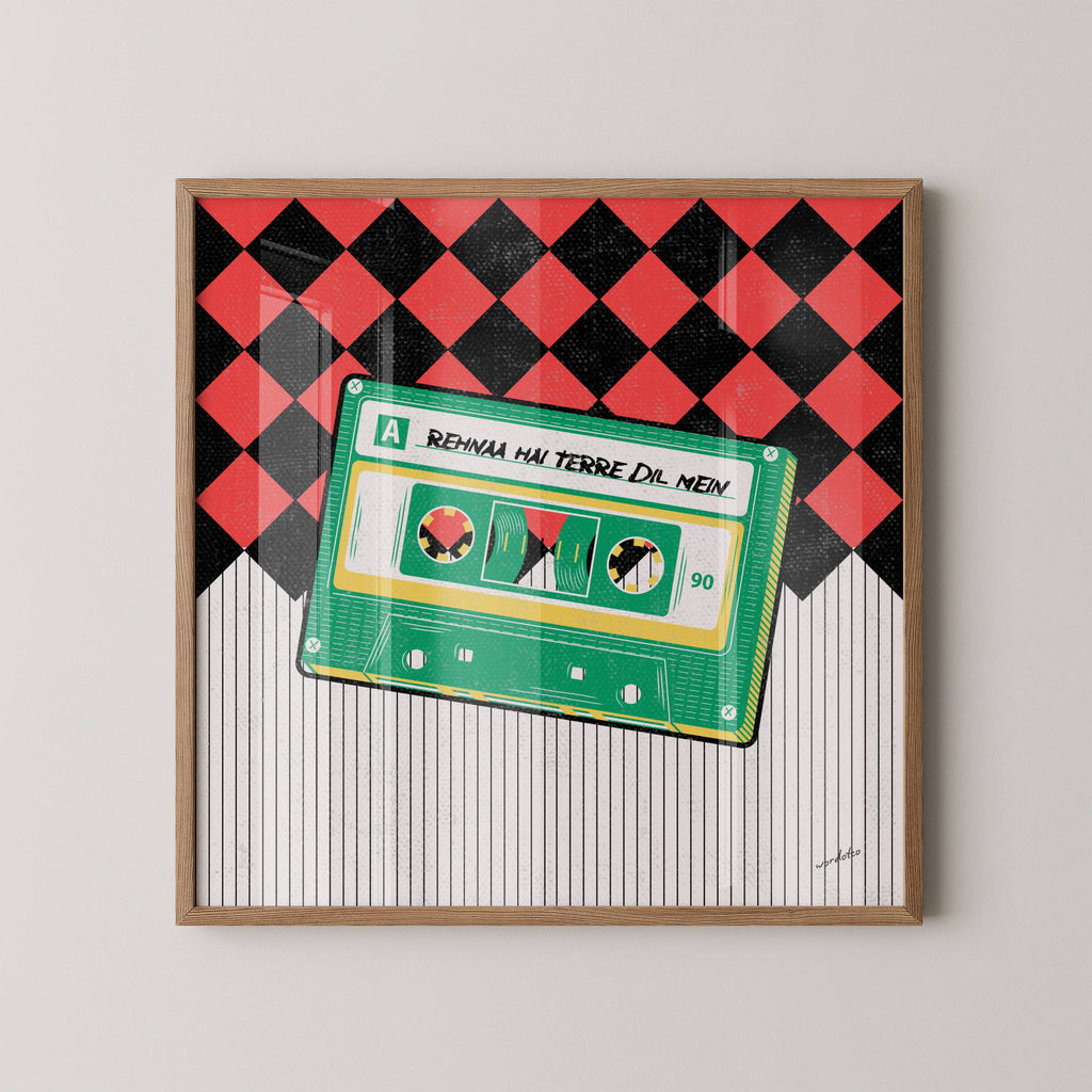 REHNAA HAI TERRE DIL MEIN CASSETTE PRINT