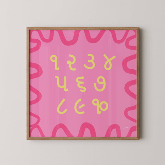 GUJARATI NUMBER CHART PRINT