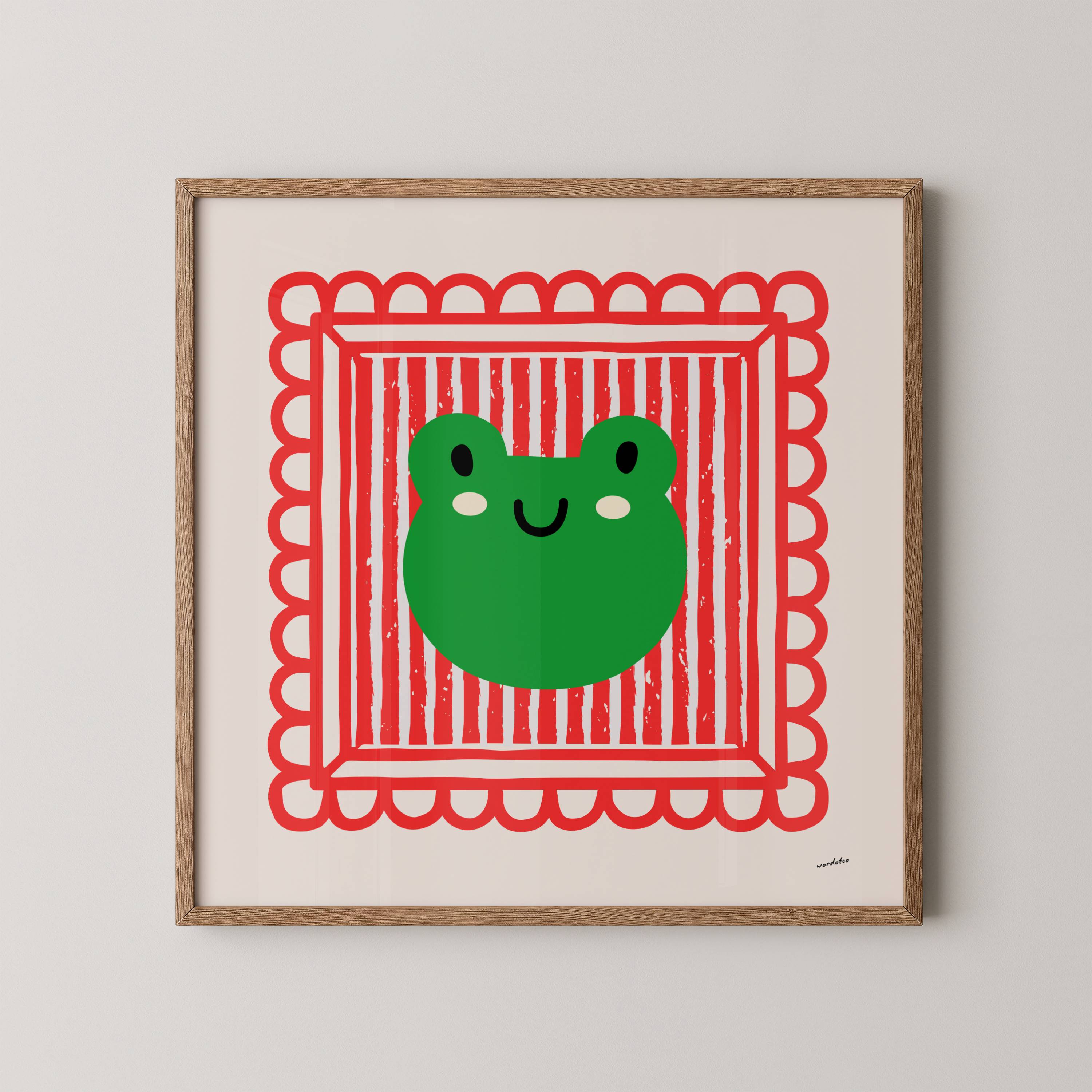 PLAYFUL FROG PRINT
