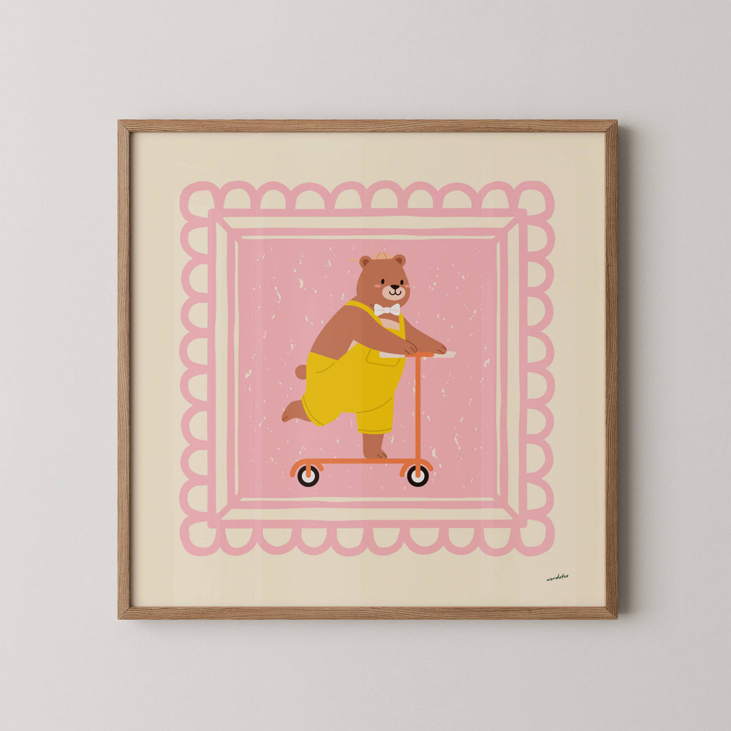 SCOOTER BEAR PRINT