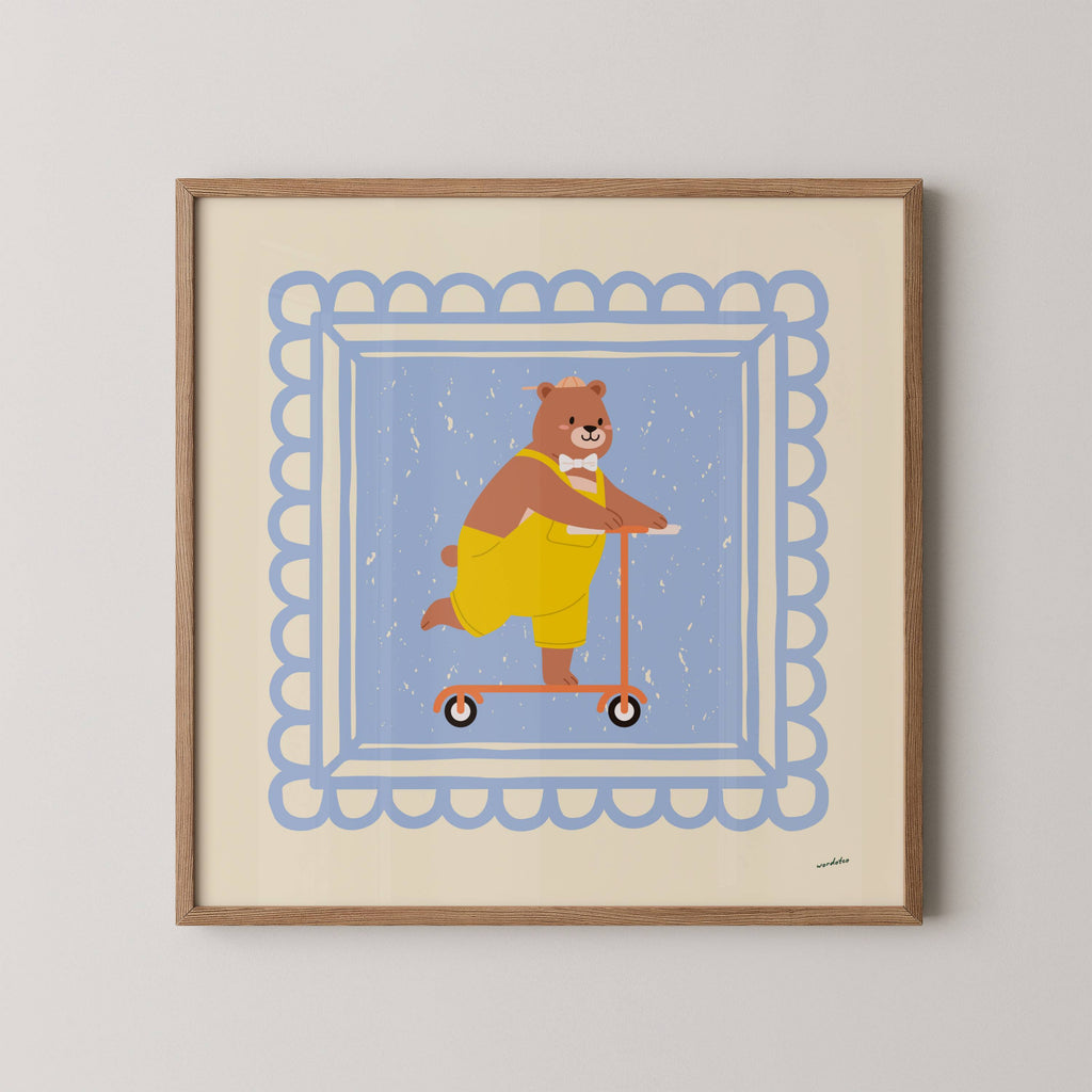SCOOTER BEAR PRINT