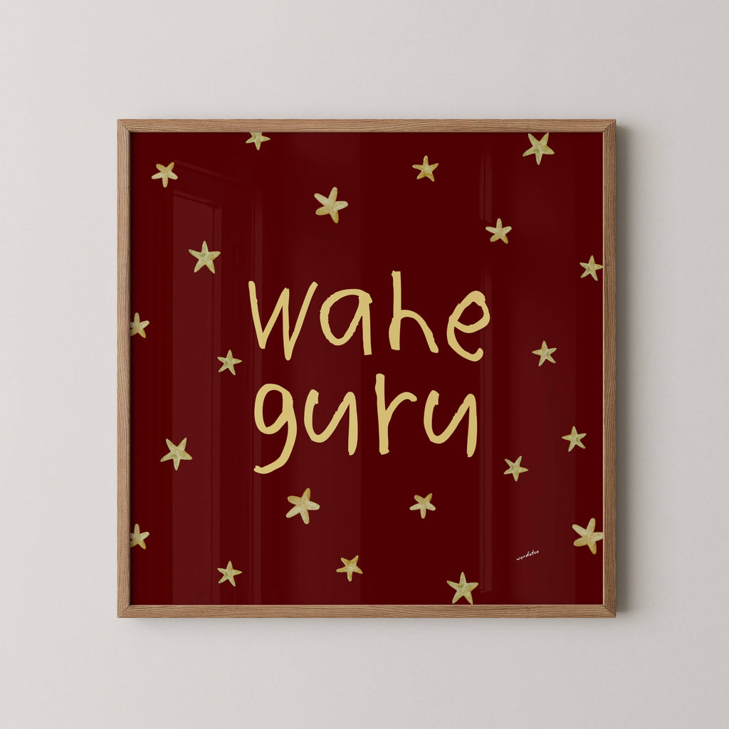 WAHE GURU STARS PRINT