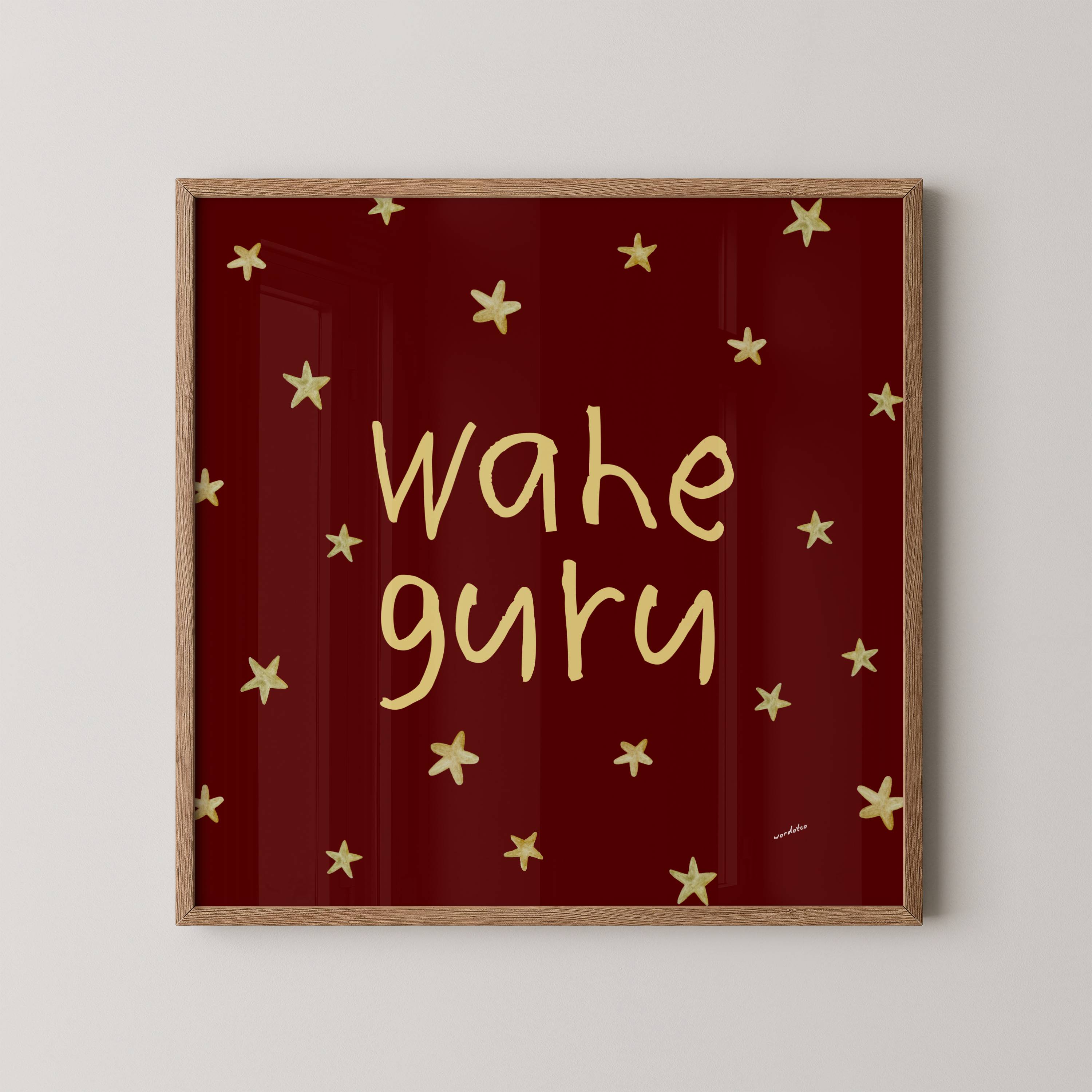 WAHE GURU STARS PRINT