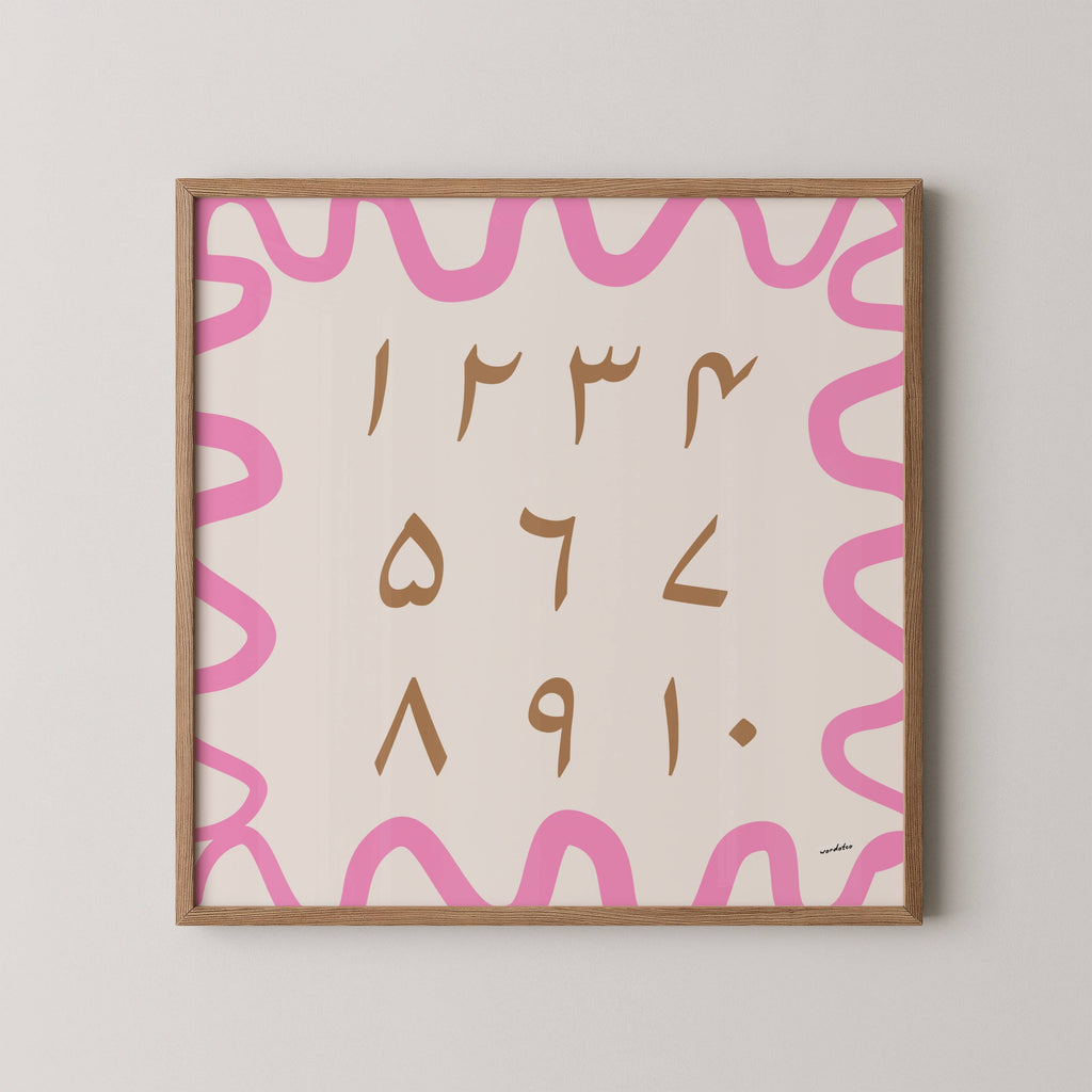 URDU NUMBER CHART PRINT