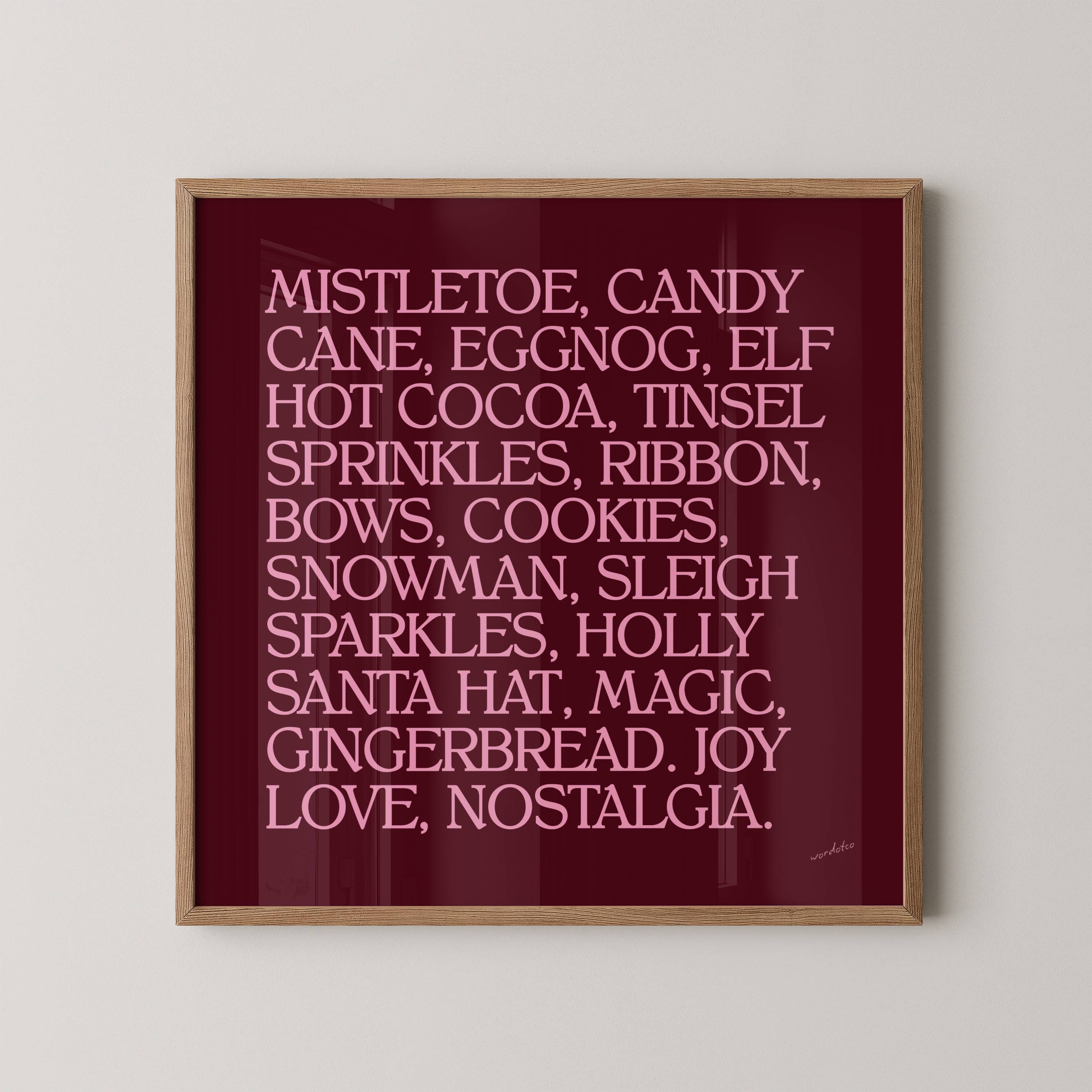 T'IS THE SEASON WORDS PRINT