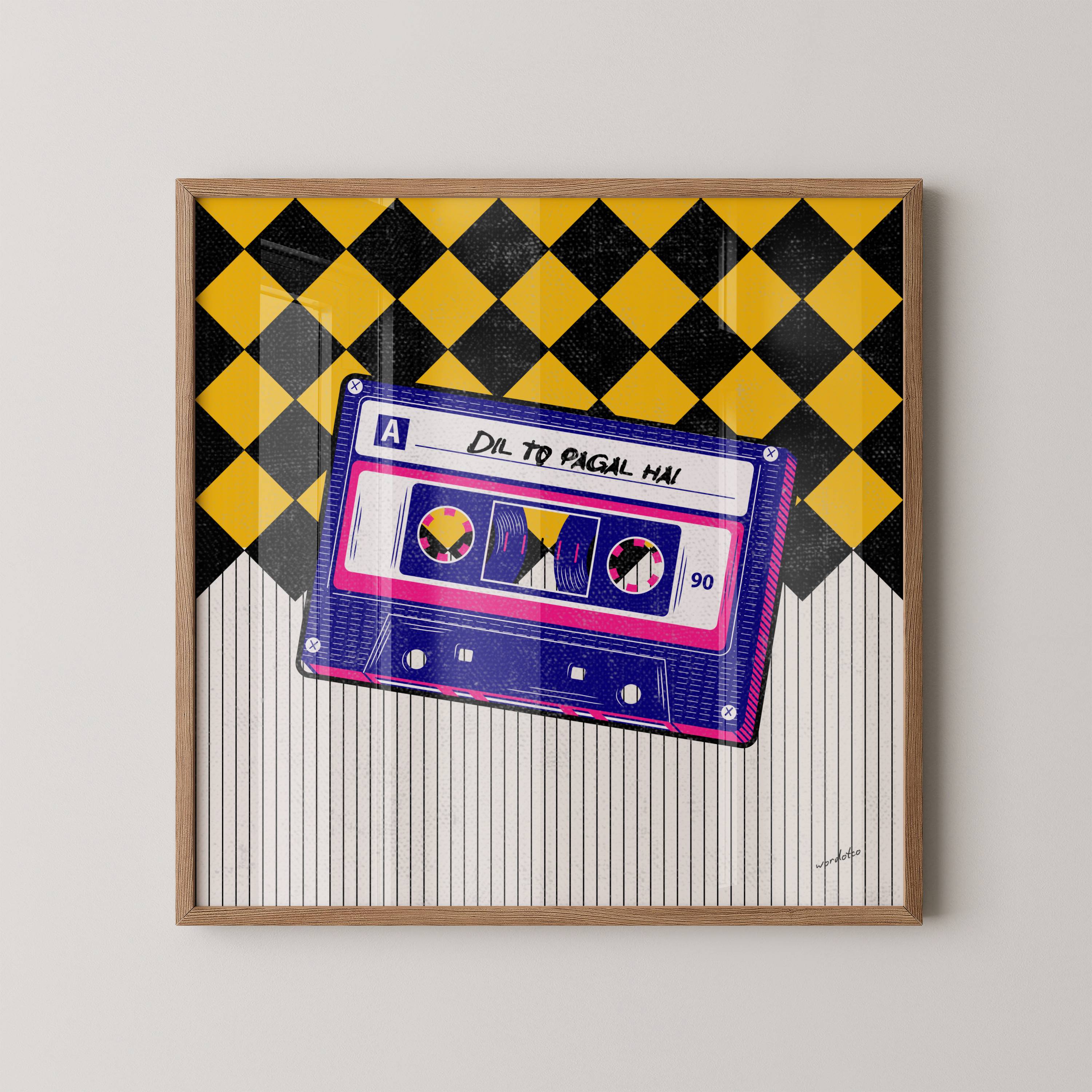 DIL TO PAGAL HAI CASSETTE PRINT