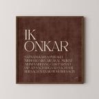 BROWN IK ONKAR MOOL MANTAR PRINT