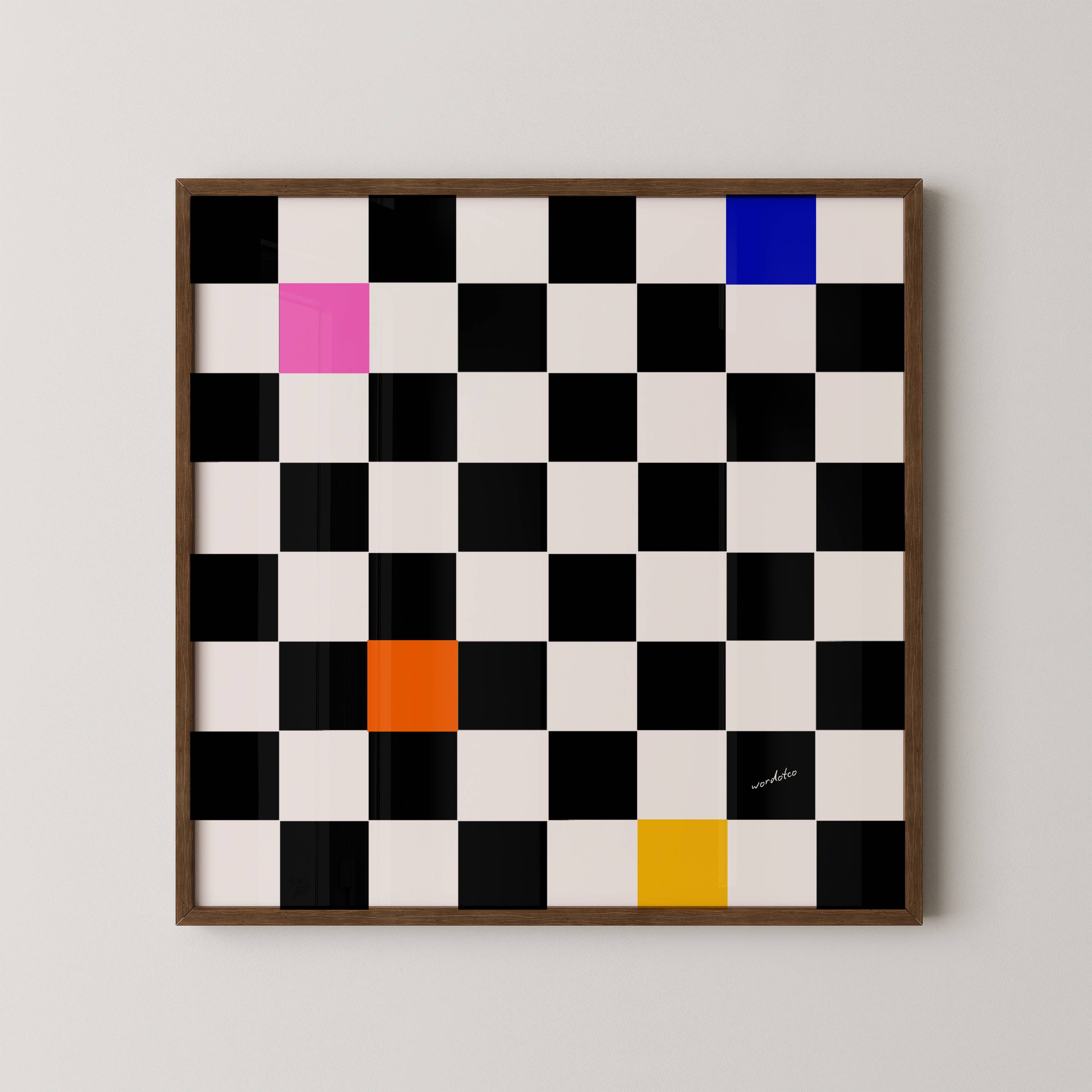 COLOUR CHECKERED PRINT