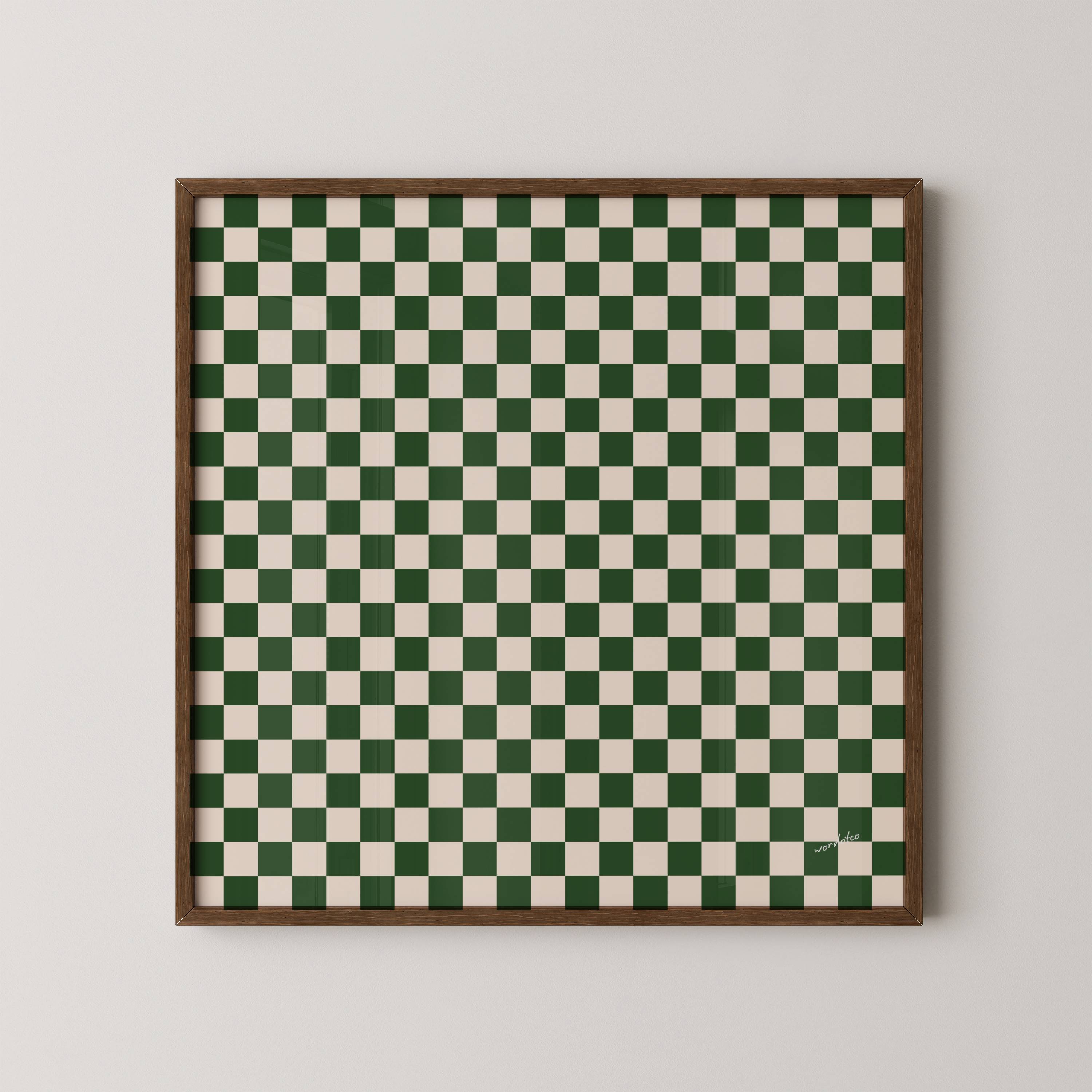 GREEN CHECKERED PRINT