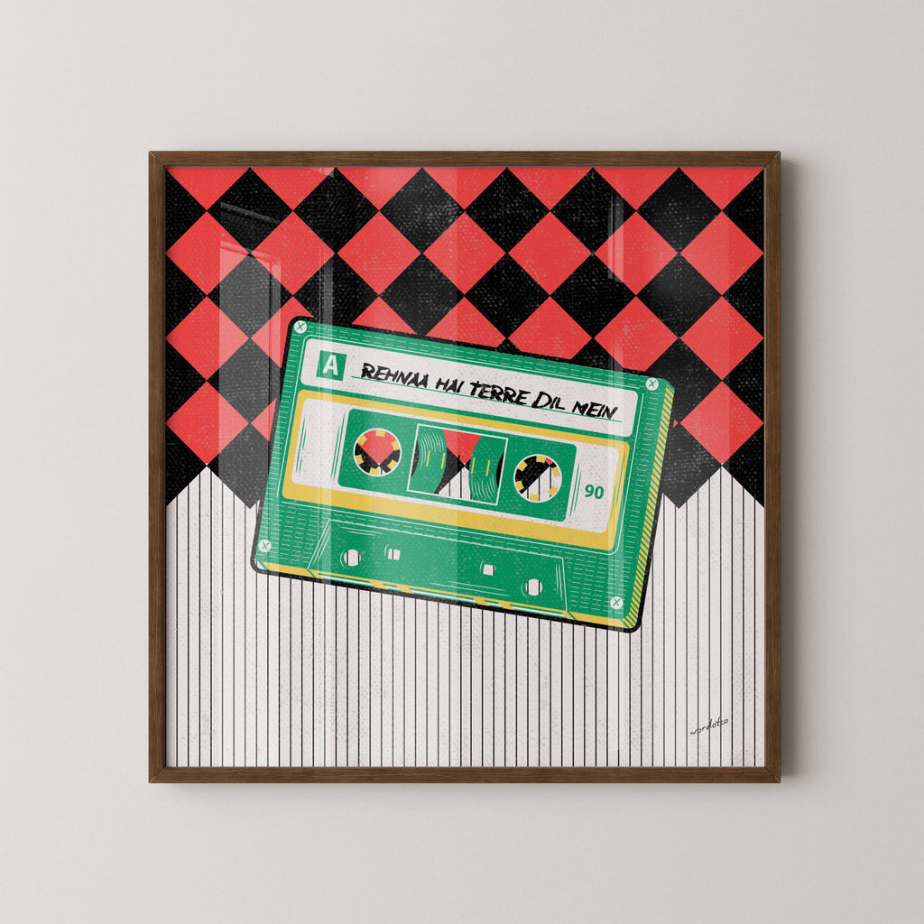 REHNAA HAI TERRE DIL MEIN CASSETTE PRINT