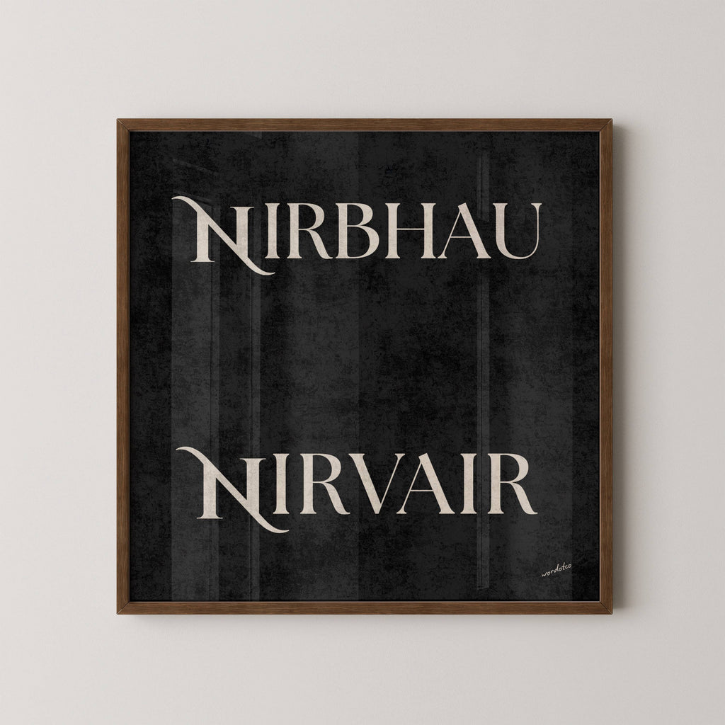 BLACK NIRBHAU NIRVAIR PRINT