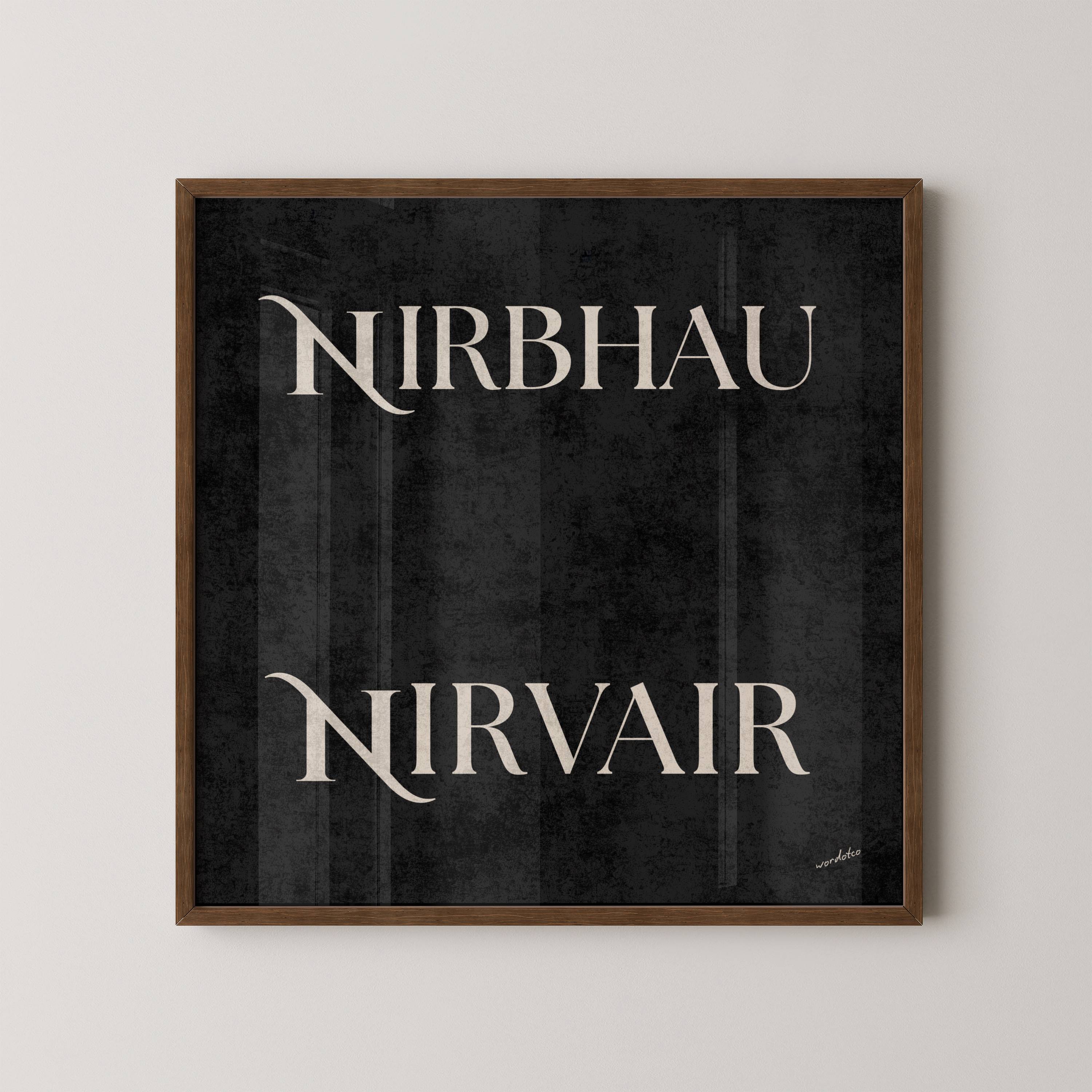 BLACK NIRBHAU NIRVAIR PRINT