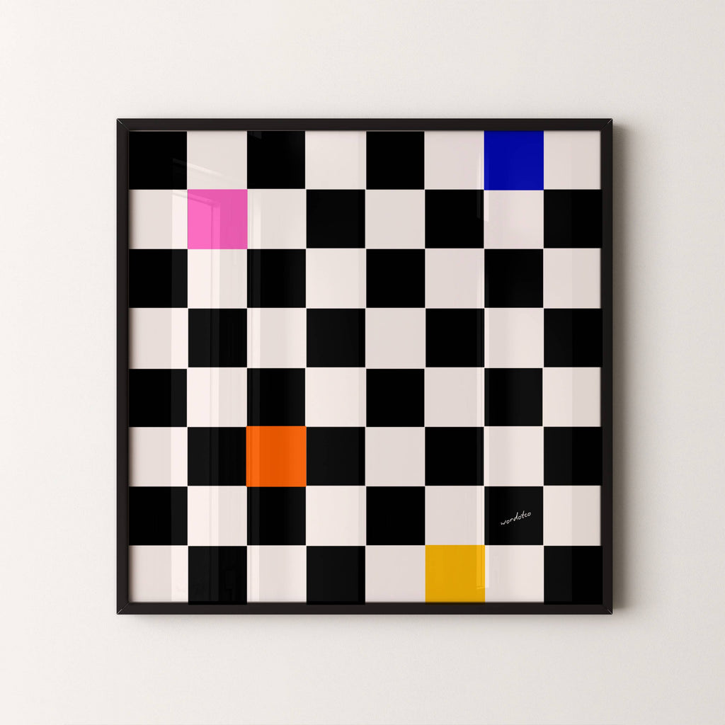 COLOUR CHECKERED PRINT