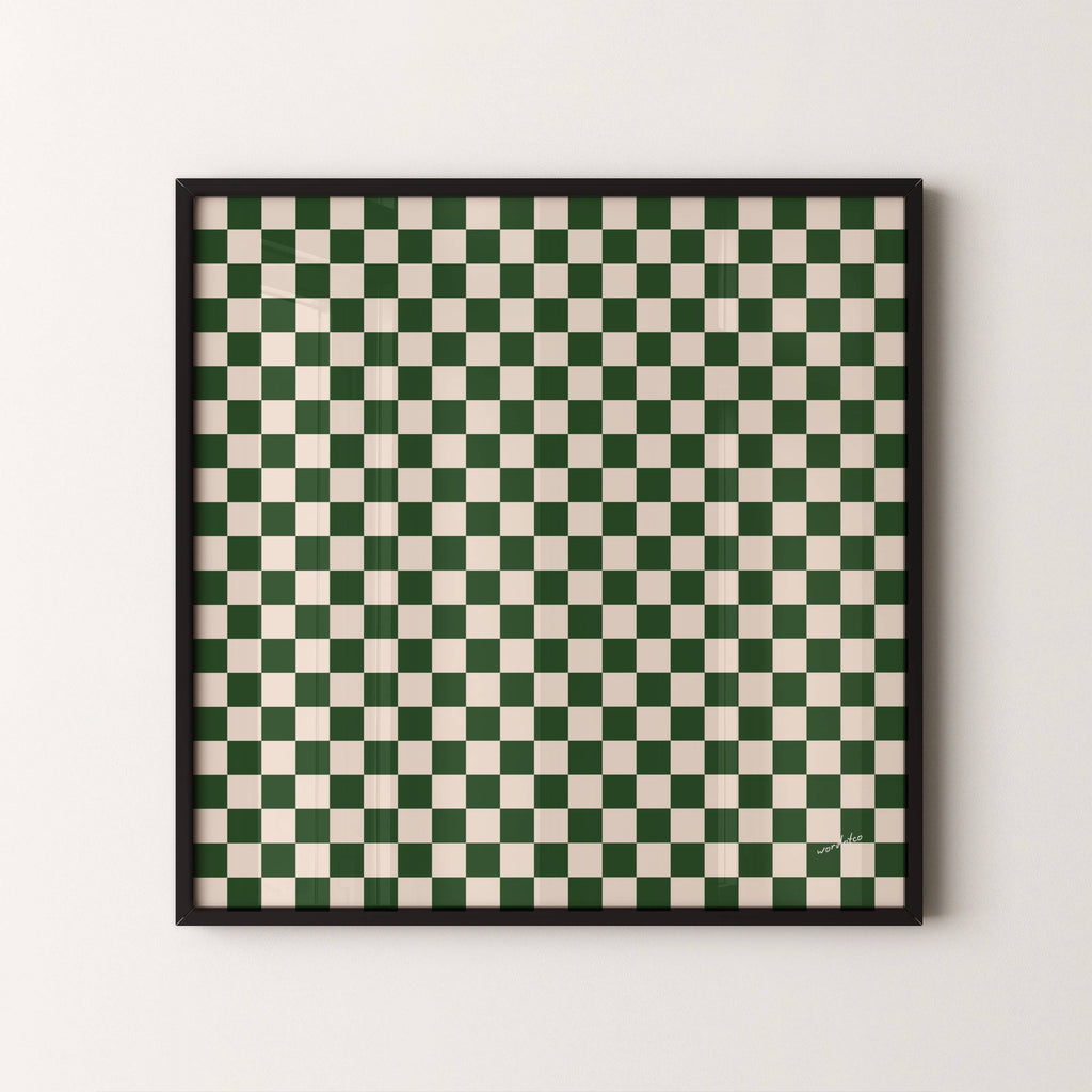 GREEN CHECKERED PRINT