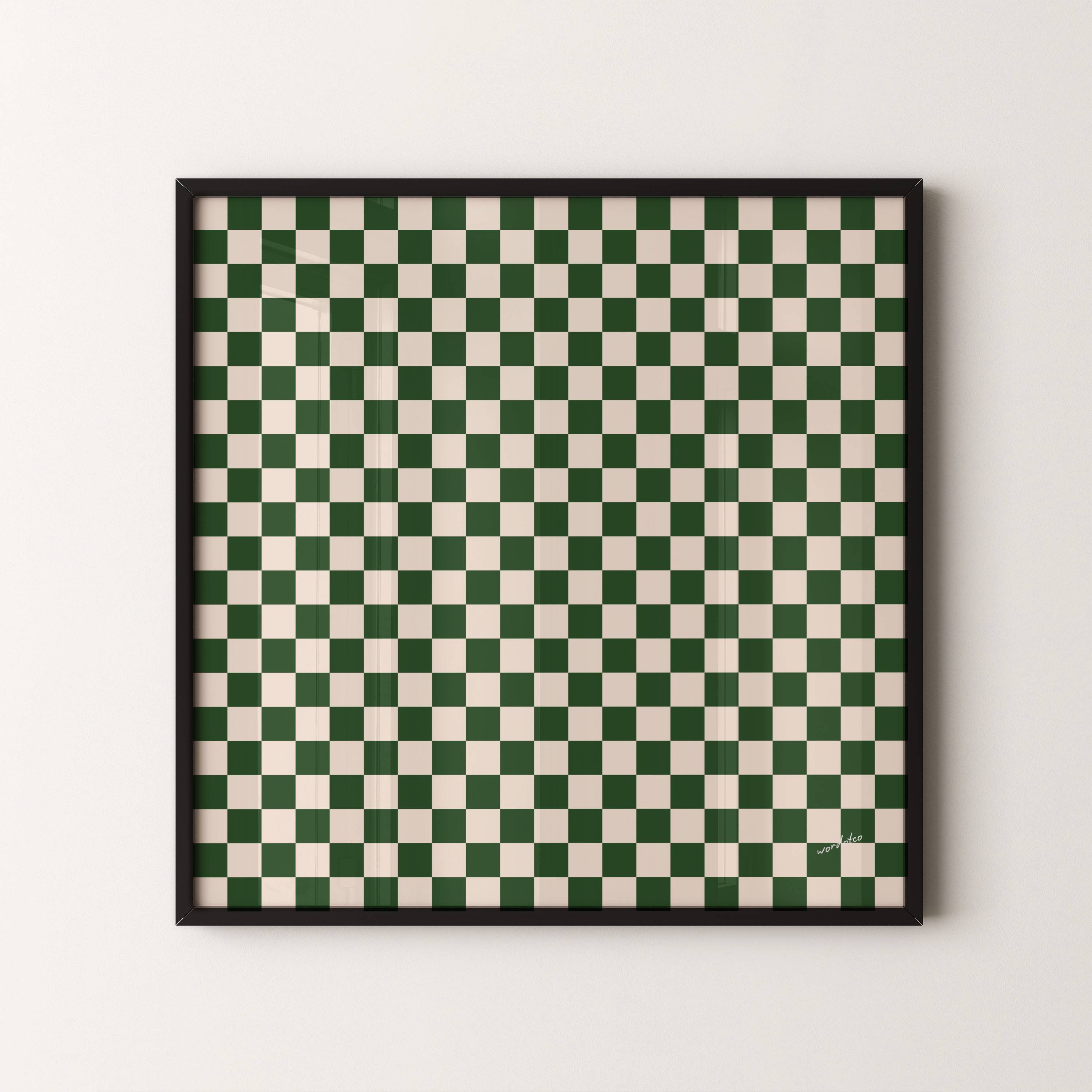 GREEN CHECKERED PRINT
