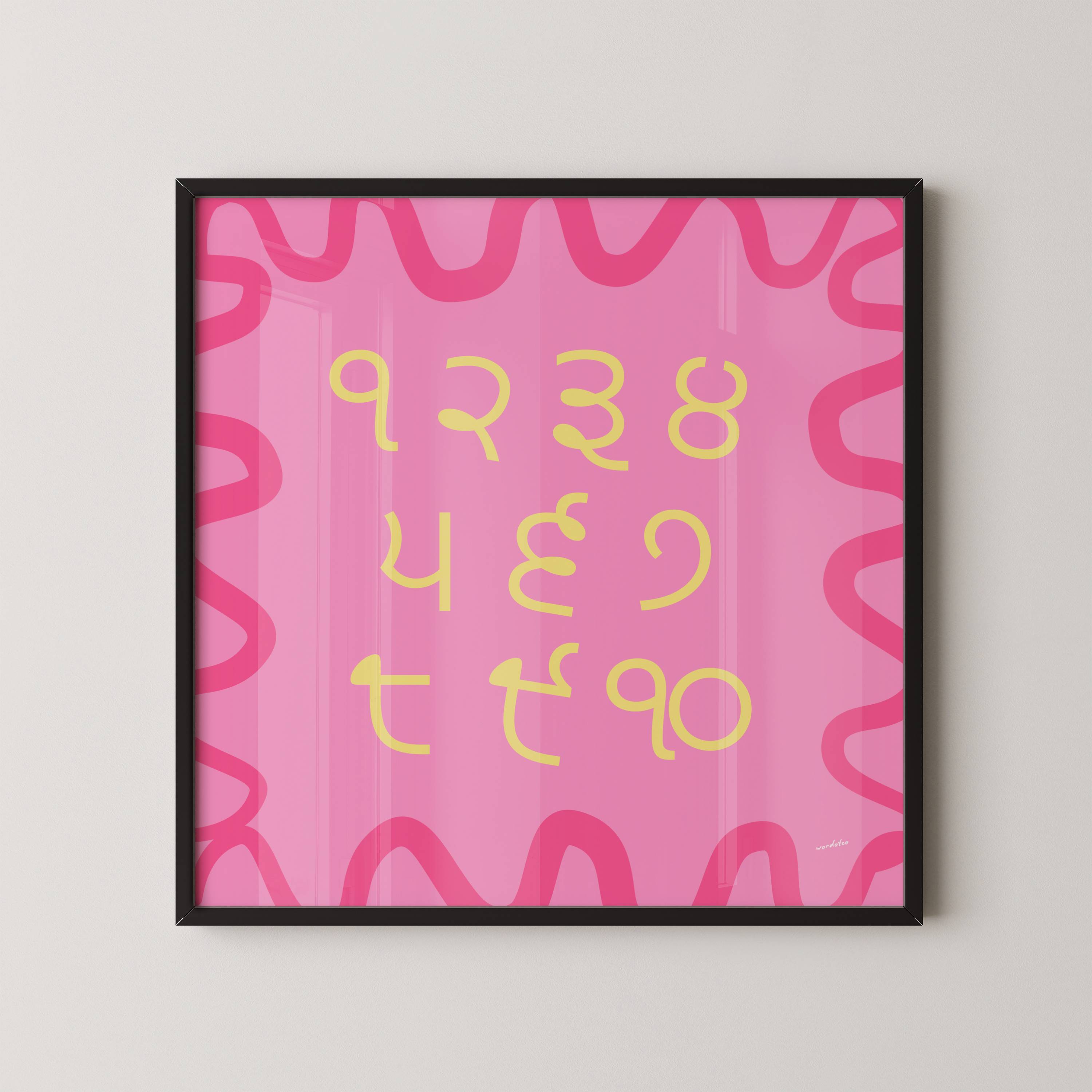 PUNJABI NUMBER CHART PRINT