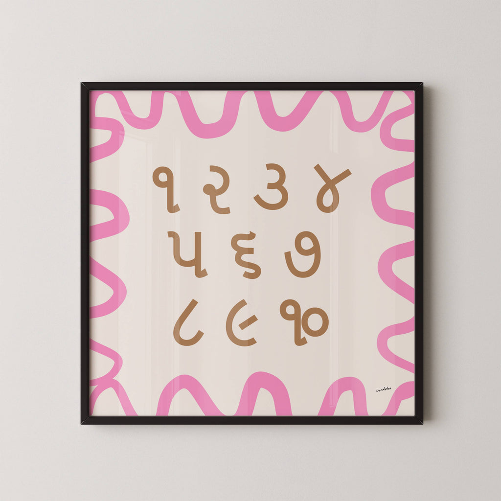 GUJARATI NUMBER CHART PRINT