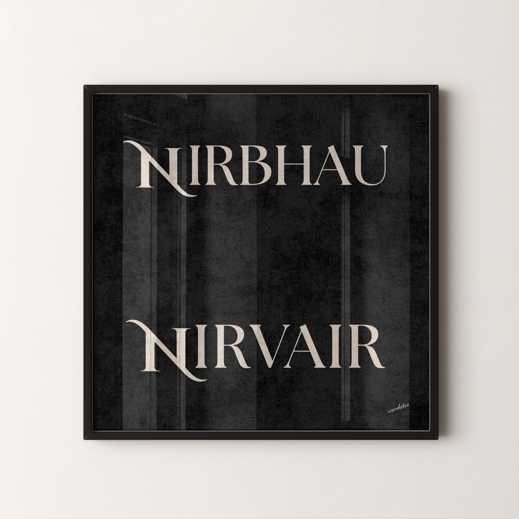 BLACK NIRBHAU NIRVAIR PRINT