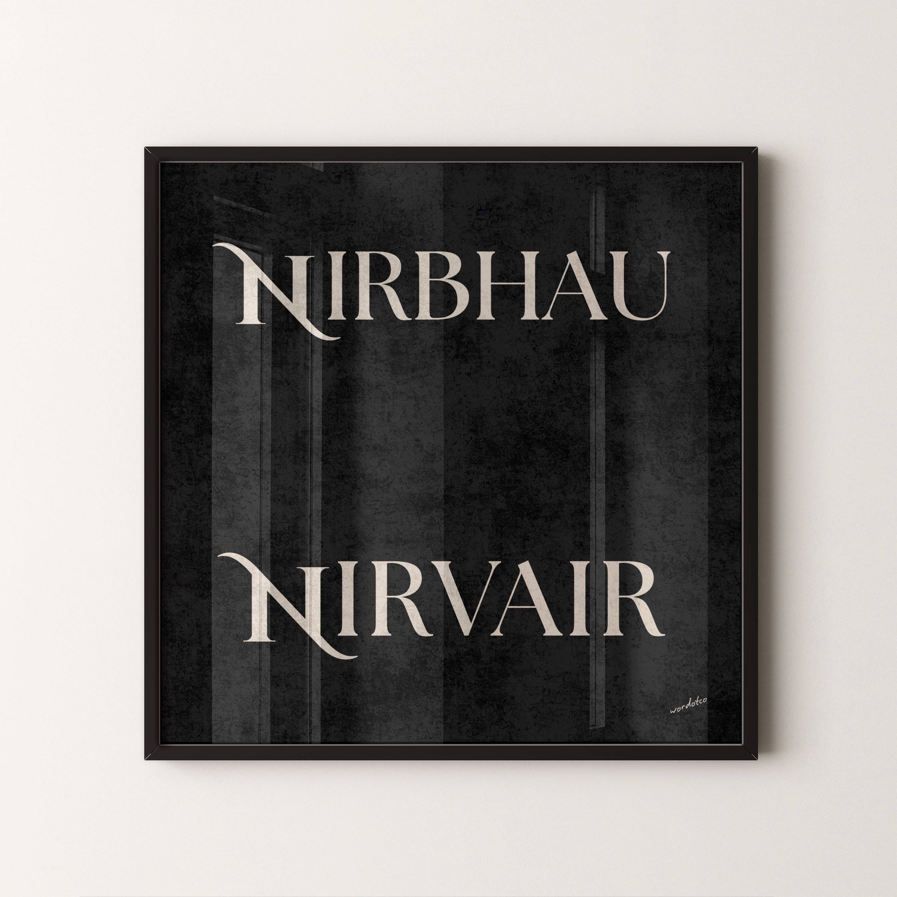 BLACK NIRBHAU NIRVAIR PRINT