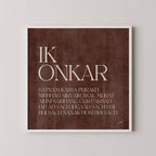 BROWN IK ONKAR MOOL MANTAR PRINT