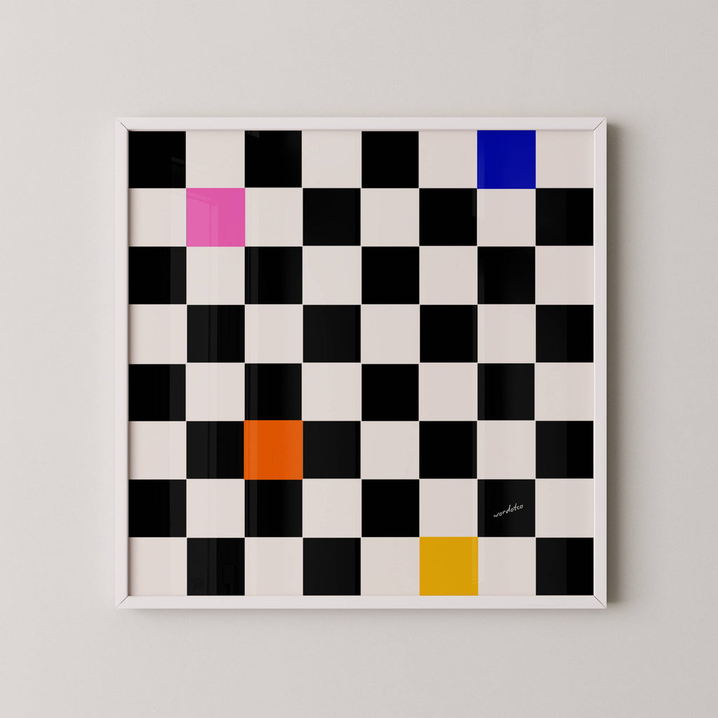 COLOUR CHECKERED PRINT