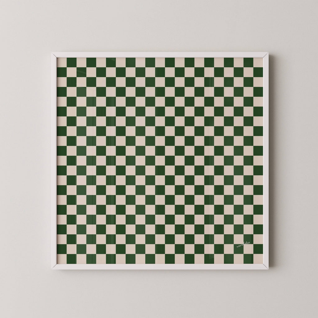 GREEN CHECKERED PRINT