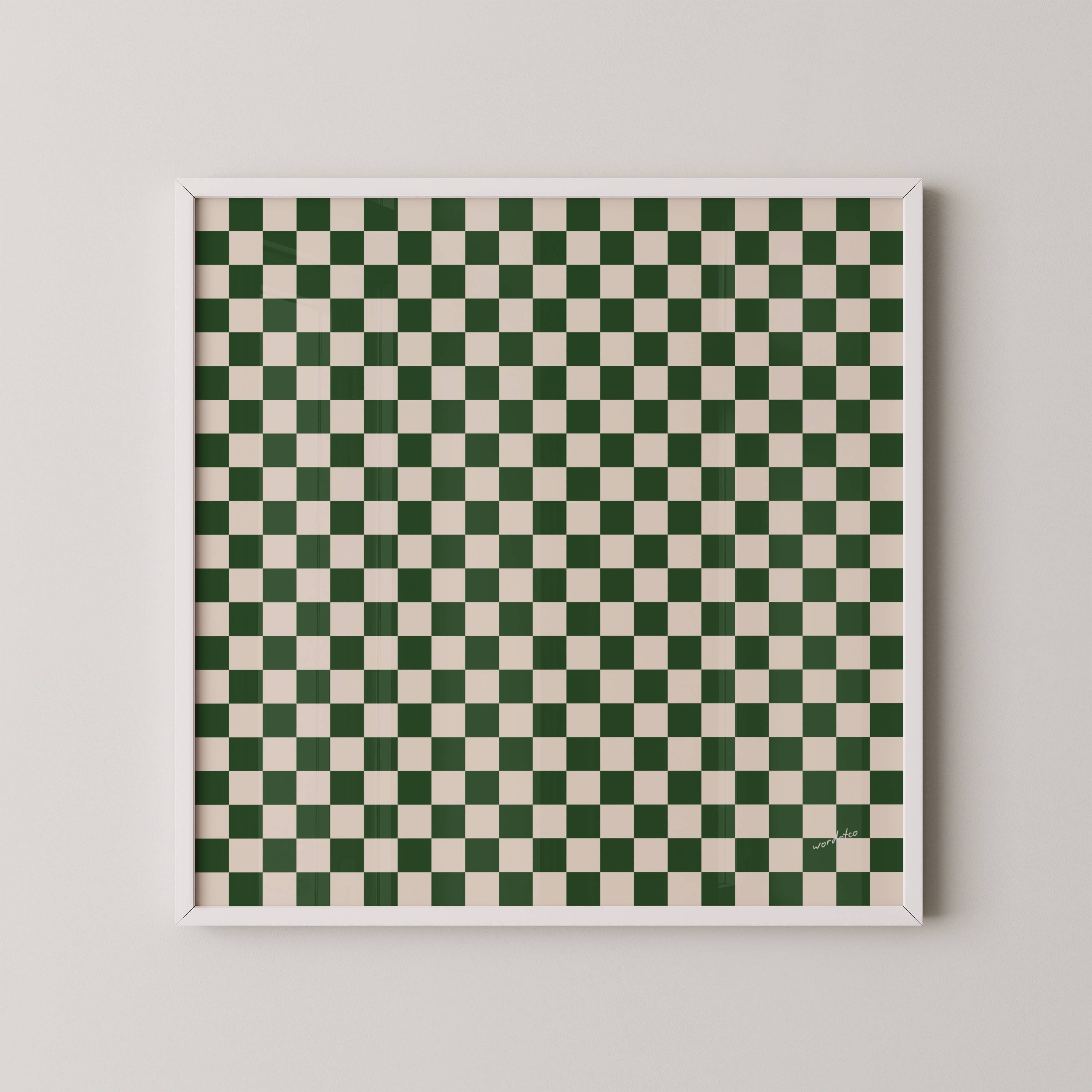 GREEN CHECKERED PRINT