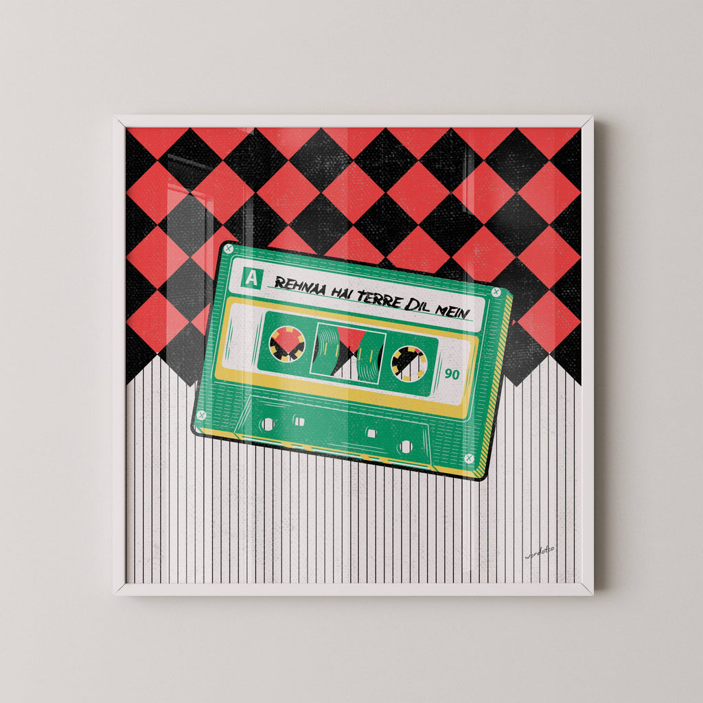 REHNAA HAI TERRE DIL MEIN CASSETTE PRINT