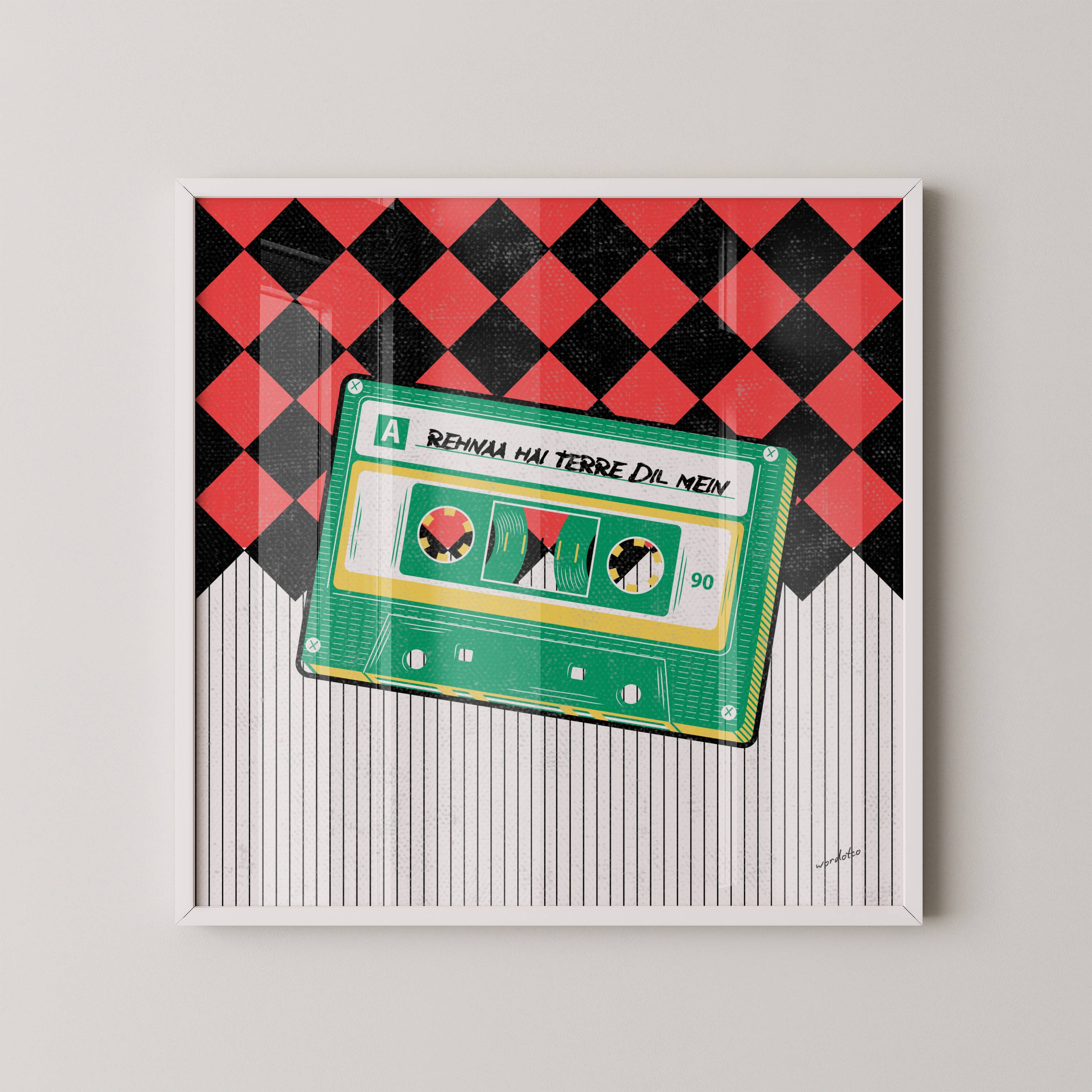REHNAA HAI TERRE DIL MEIN CASSETTE PRINT