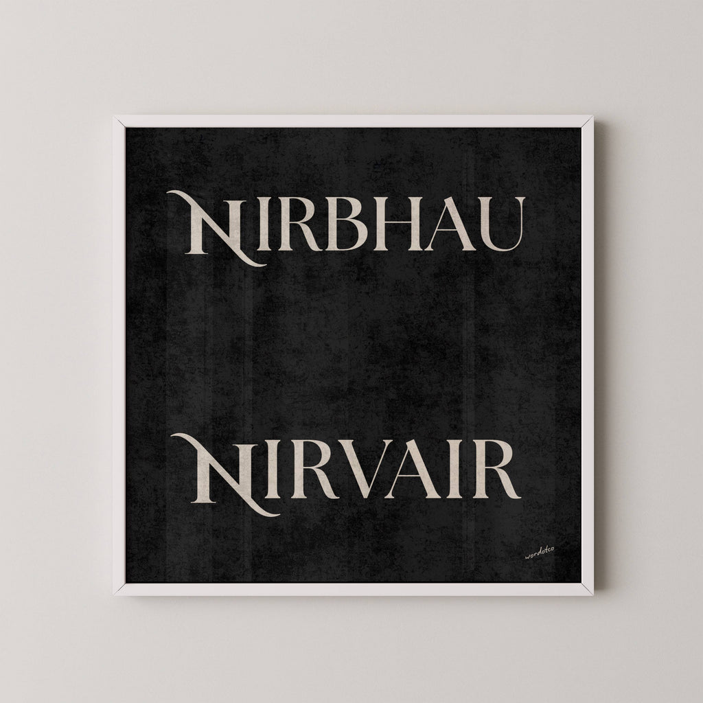 BLACK NIRBHAU NIRVAIR PRINT