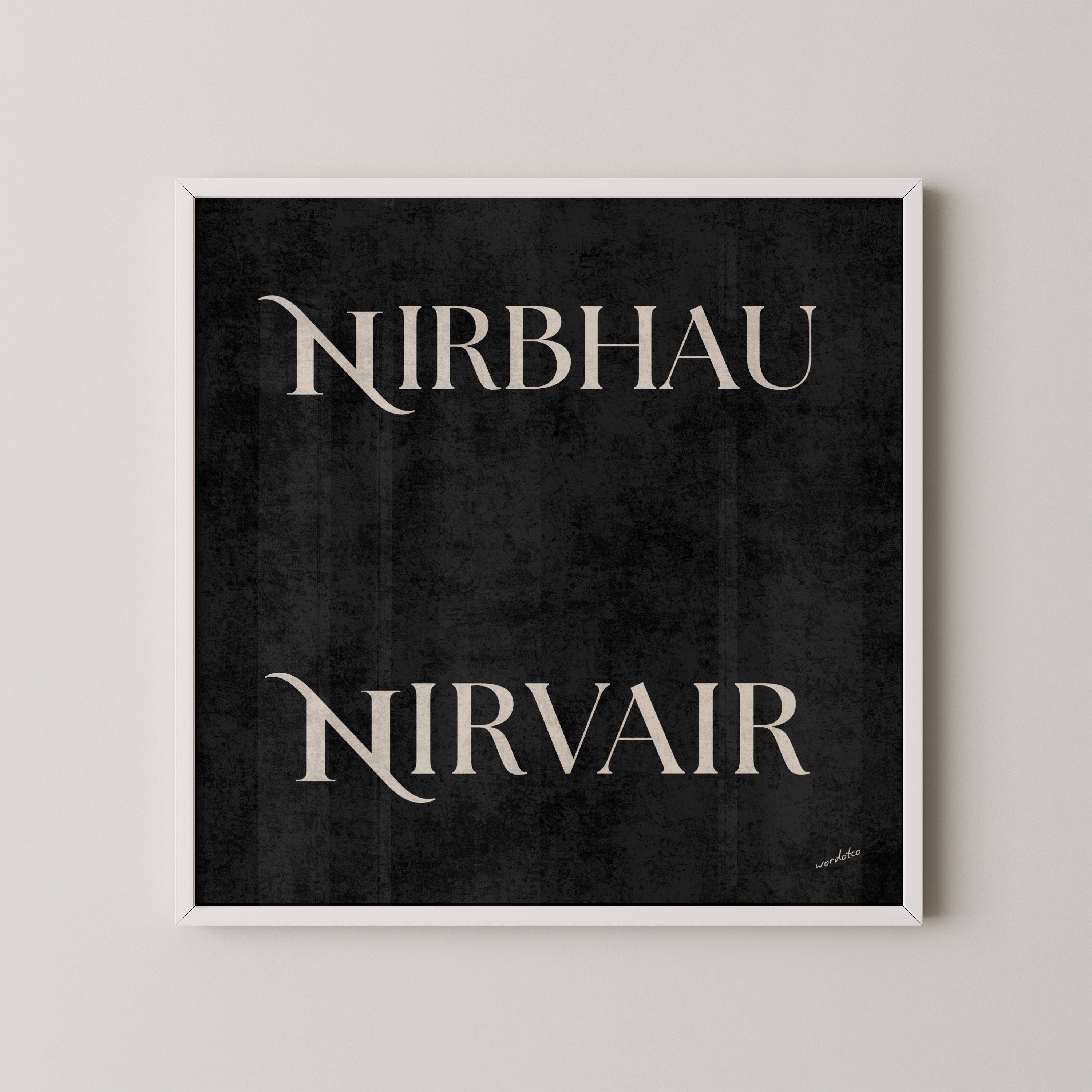 BLACK NIRBHAU NIRVAIR PRINT