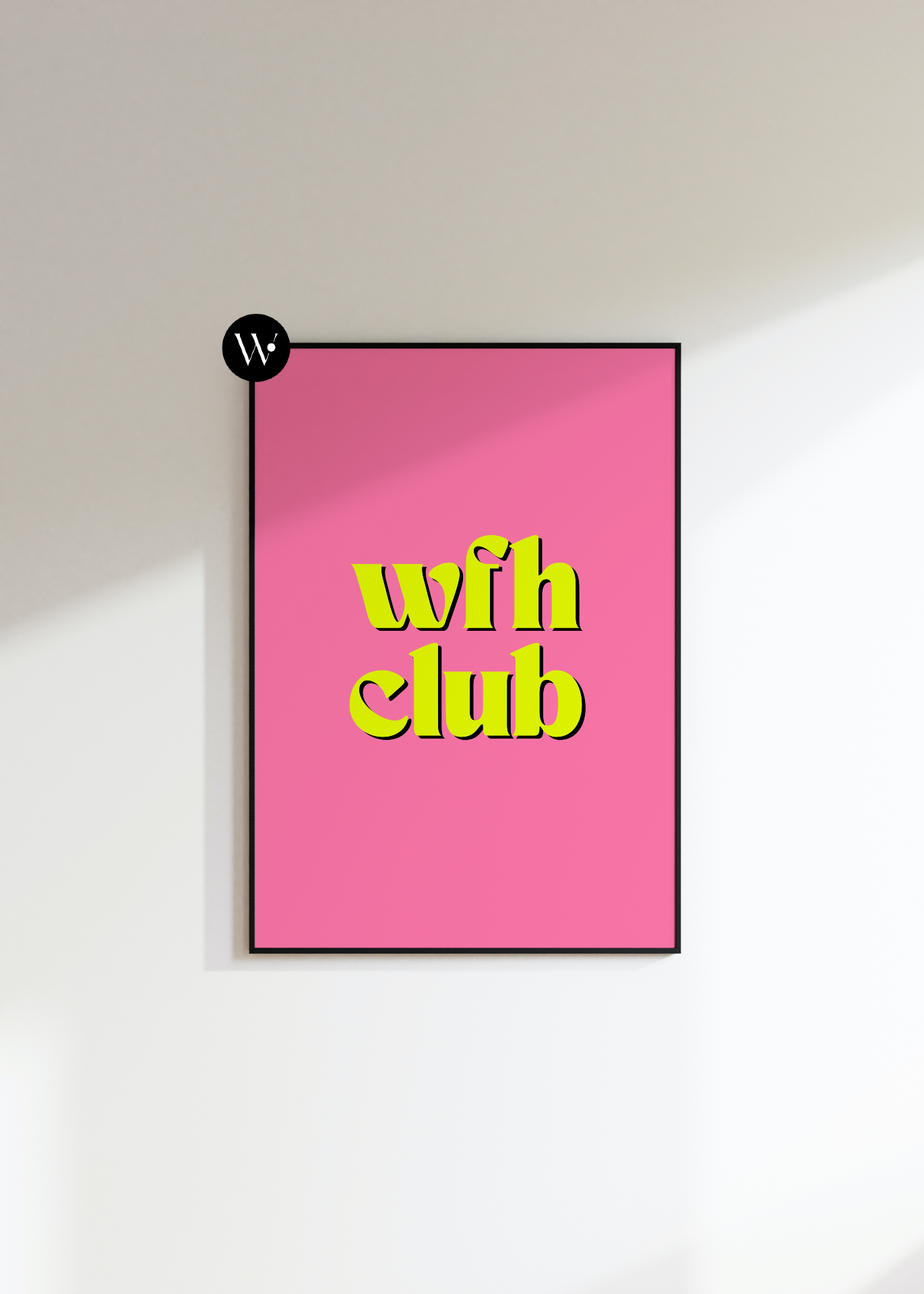 WFH Club Pink Poster Print