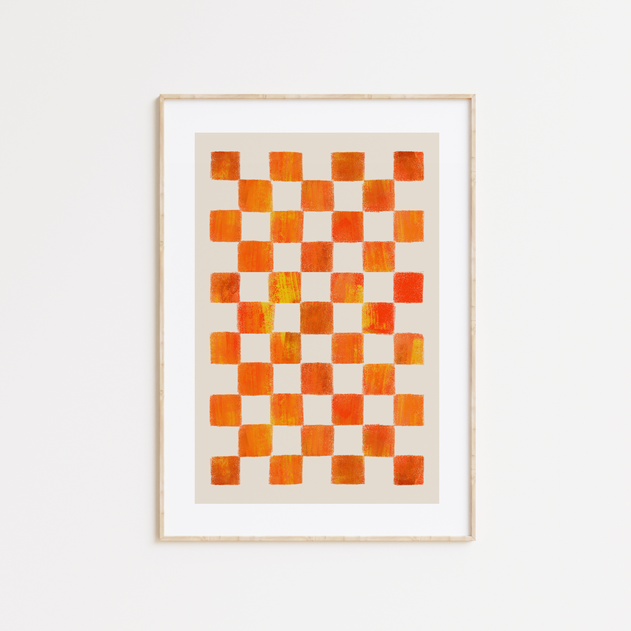 Minimalist Orange Abstract Poster Print