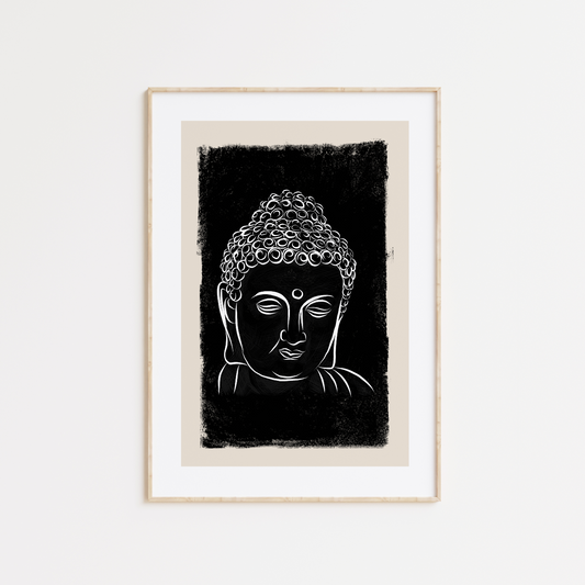 Minimalist Buddha Poster Print