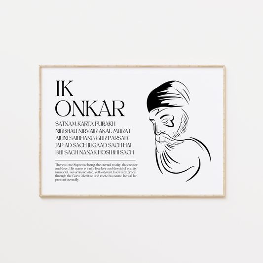 Ik Onkar With Guru Nanak Poster Print